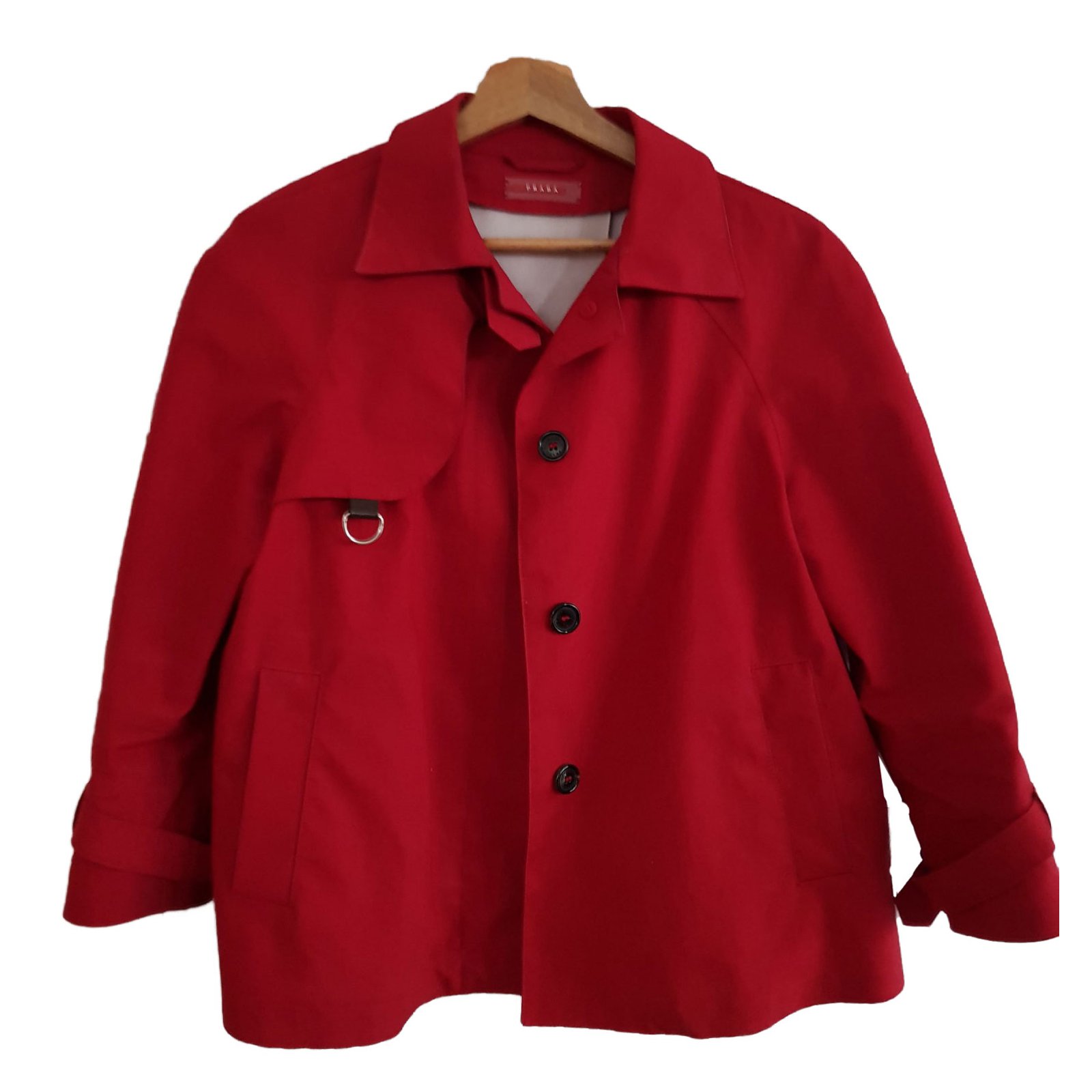 prada red coat
