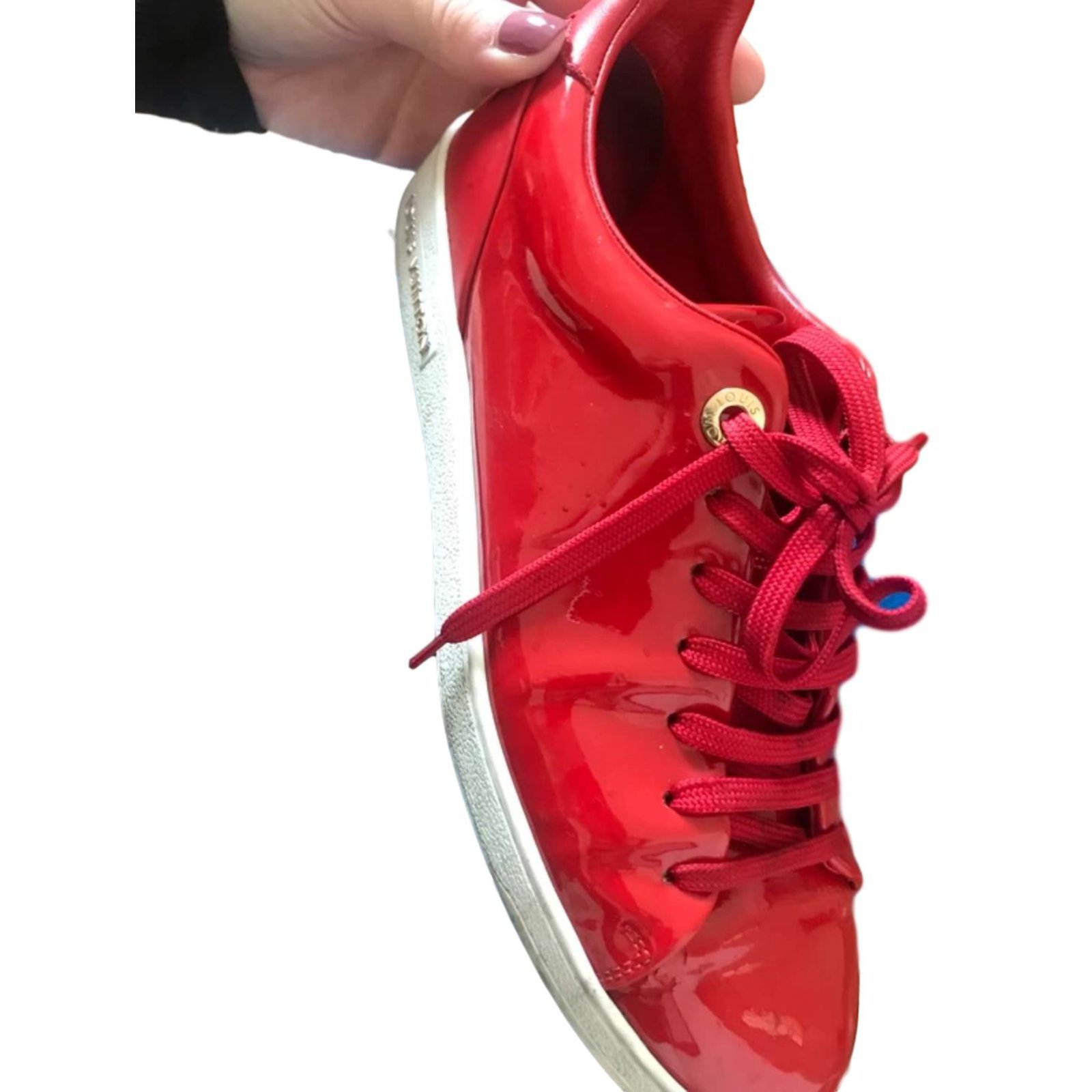 Louis Vuitton Sneakers Red Patent leather ref.65973 - Joli Closet