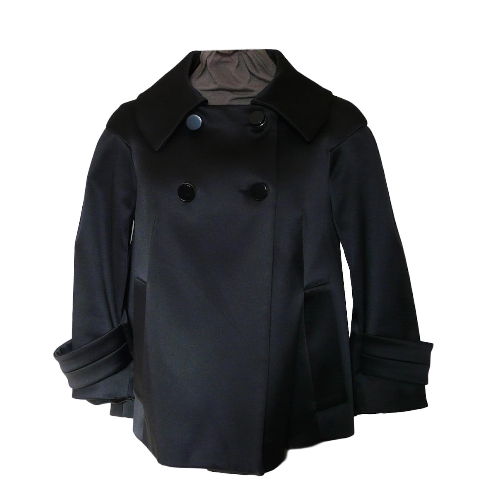 Zara Jackets Black Cotton Polyester Elastane ref.66089 Joli Closet