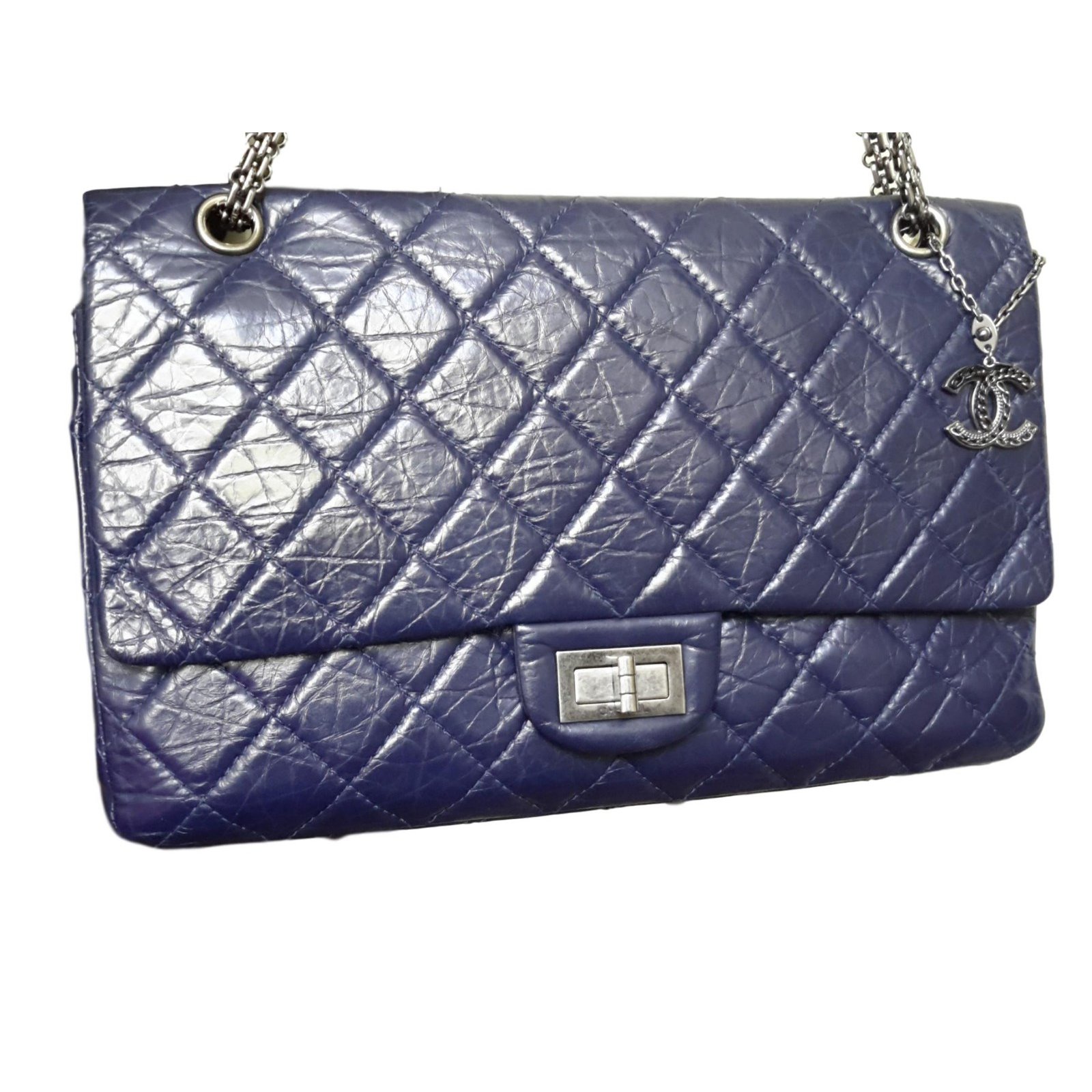 chanel handbags navy blue