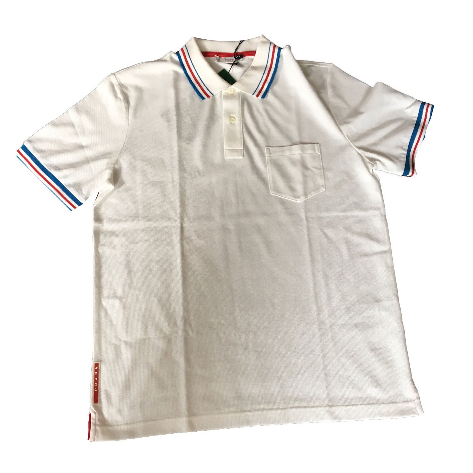white prada polo shirt
