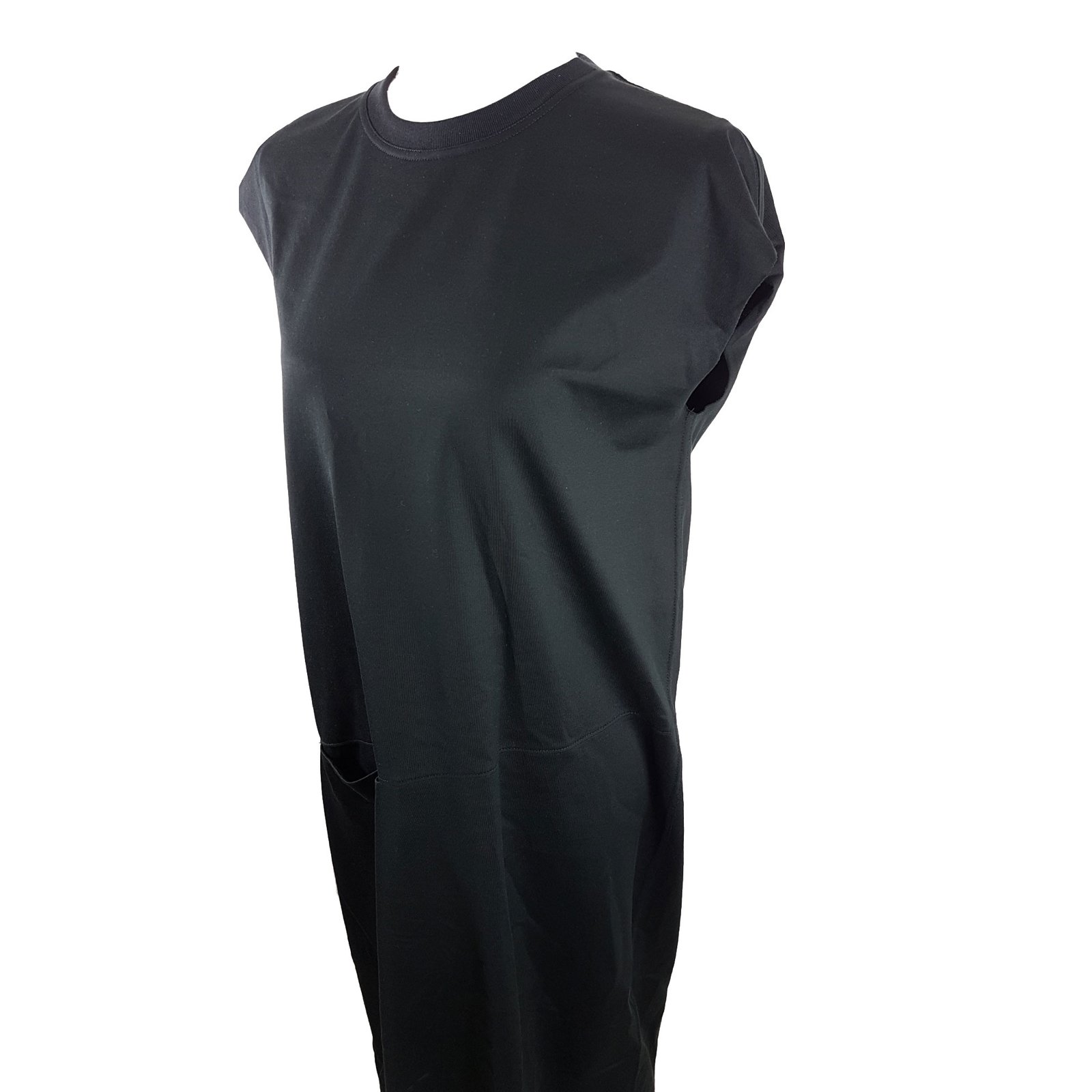 black cotton jersey dress