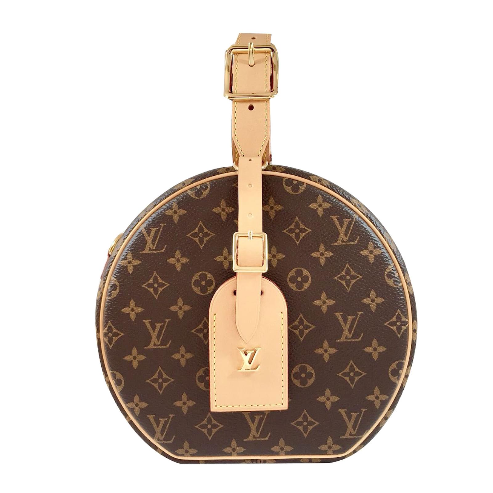 Louis Vuitton Petite Boite Chapeau Marrone Beige Pelle ref.66637 - Joli  Closet
