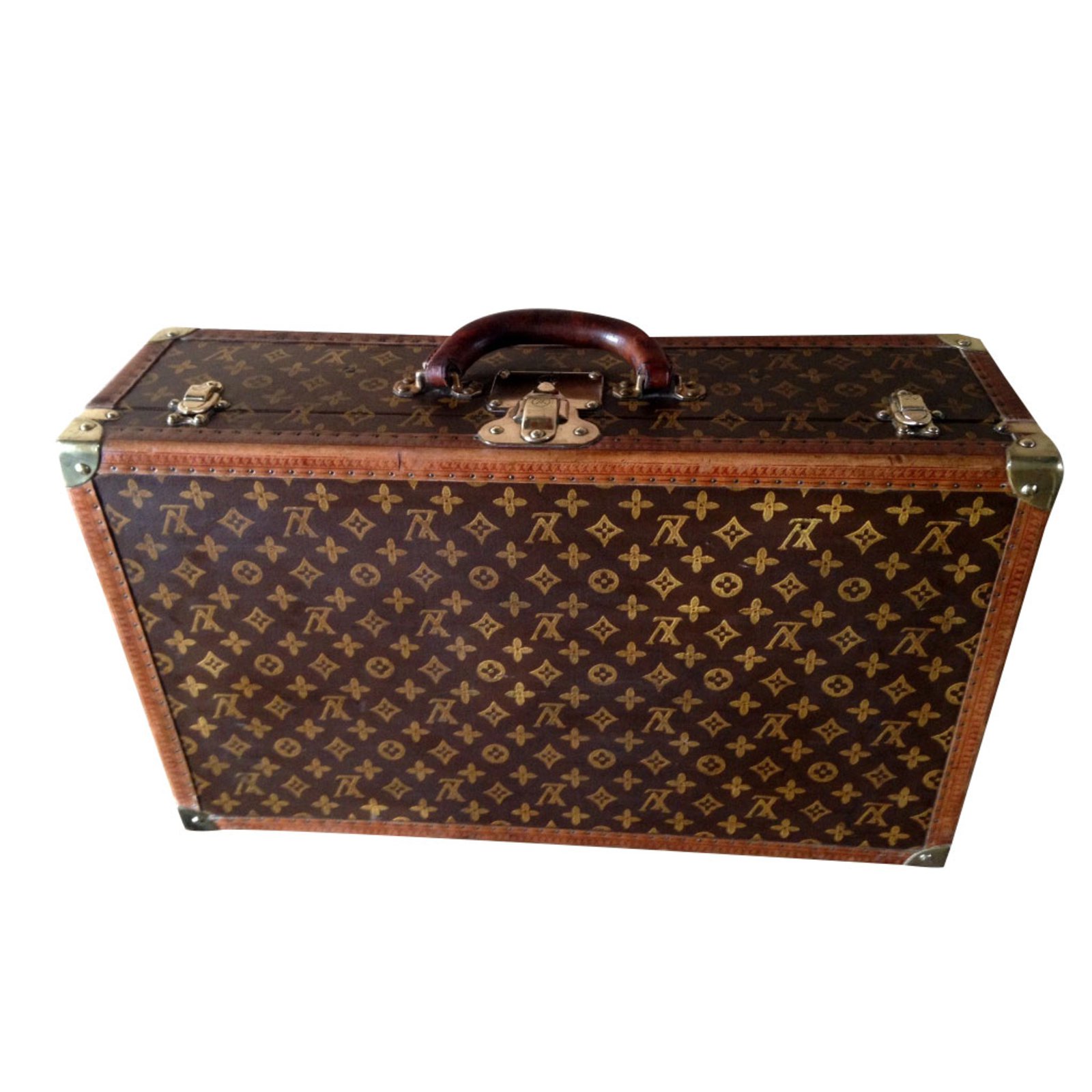 Bisten Louis Vuitton Travel bag Brown Steel Cloth ref.66684 - Joli Closet