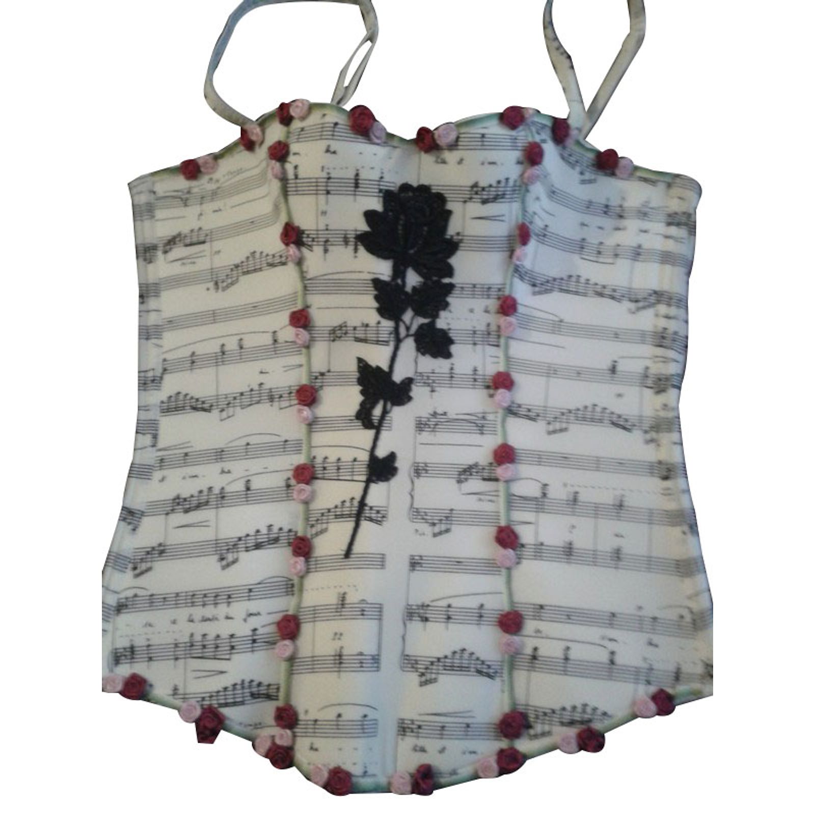Bustier Chantal Thomass En Soie Argenté - Taille 36 Bonnet C - Occasion Parfait état