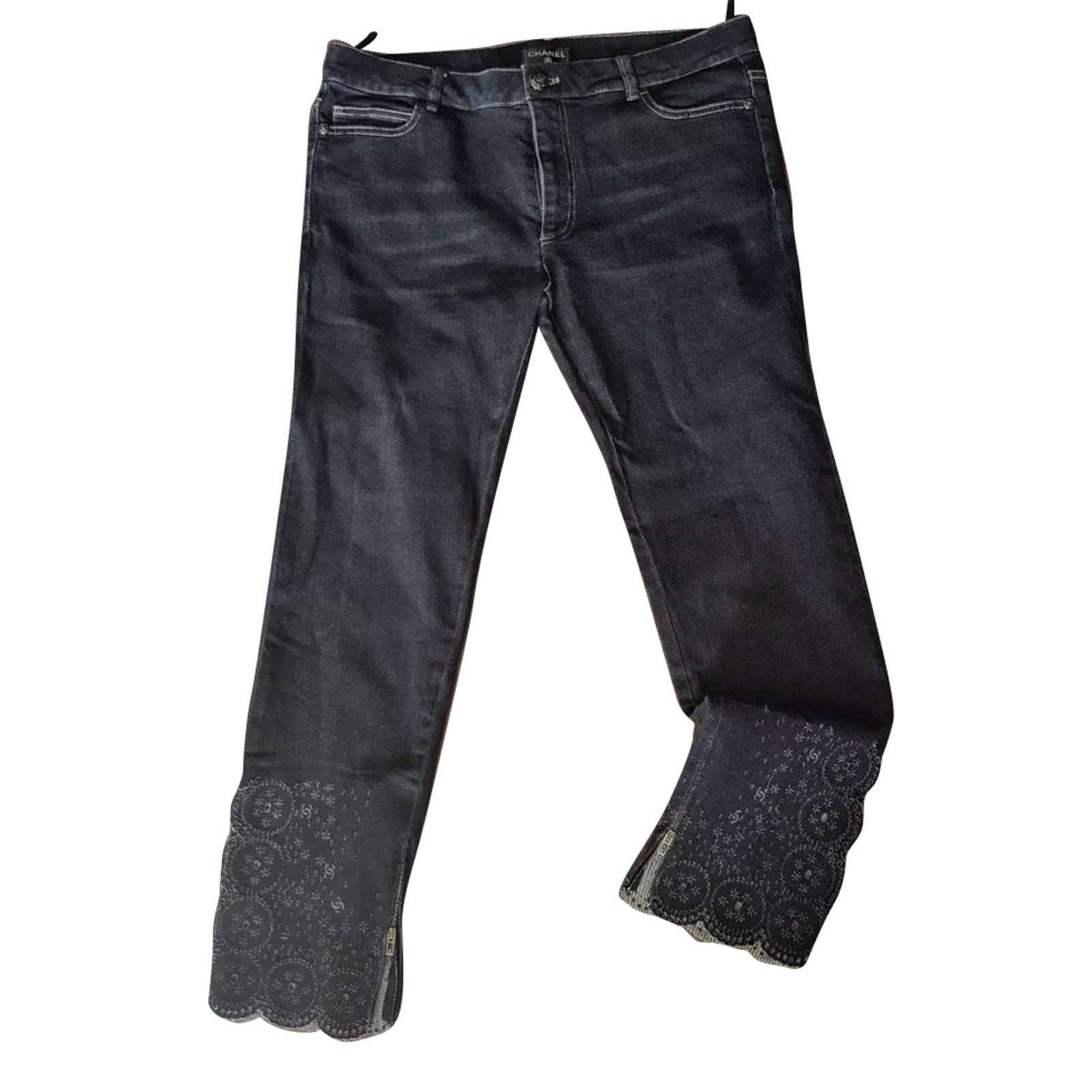 Chanel Jeans Black Cotton ref.66954 - Joli Closet