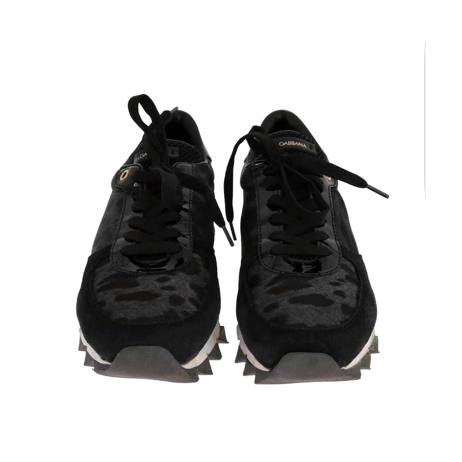 Bottines Dolce & Gabbana Millennials Cuir Noir Et Blanc, Strass, Talon, Pointure 39, Neuves
