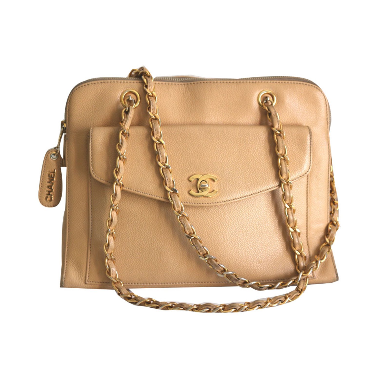 Chanel Handbags Beige Leather ref.67542 - Joli Closet