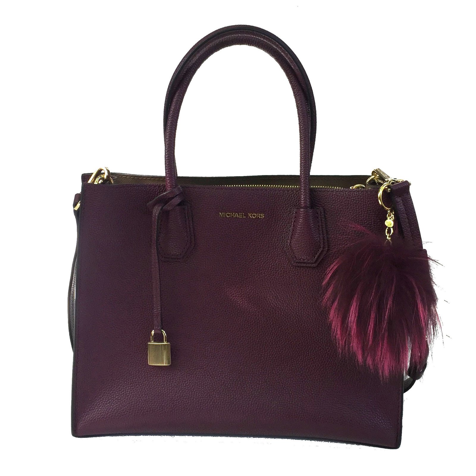 purple and brown michael kors purse