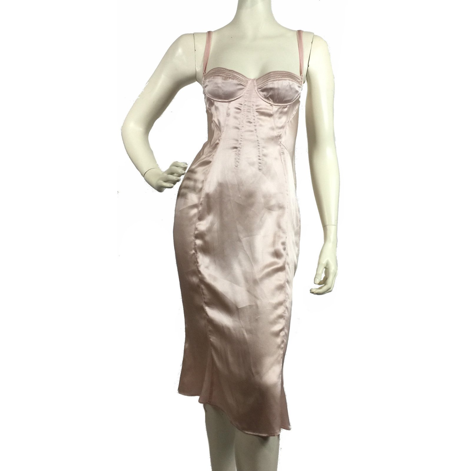 corset silk dress