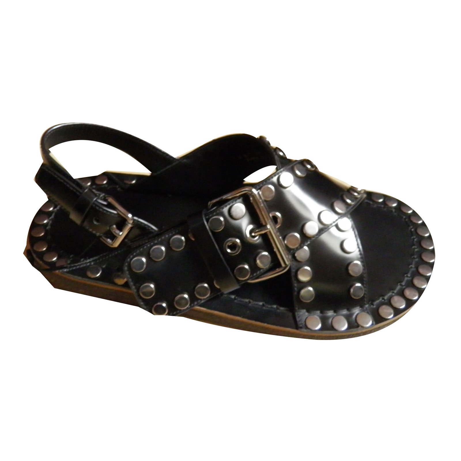 prada studded leather sandals