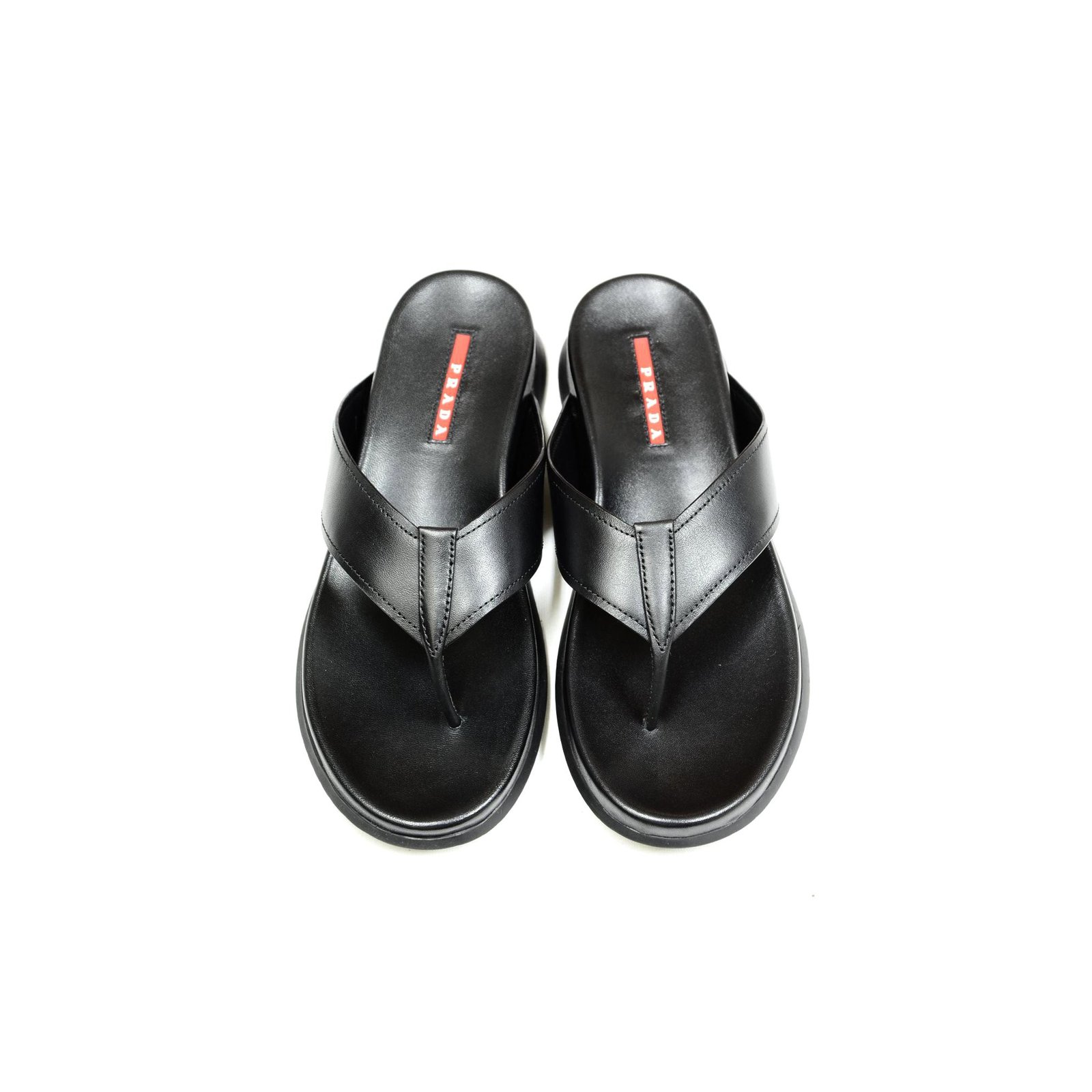 Prada flip flop Black Leather  - Joli Closet