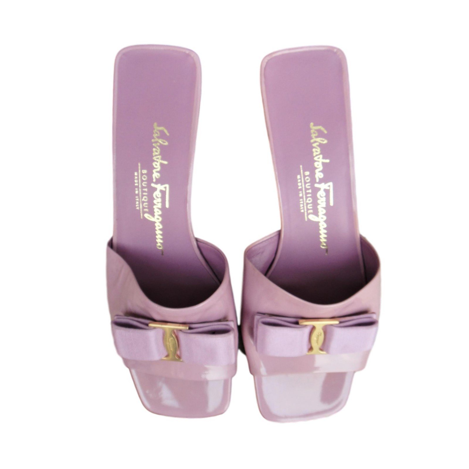 mærkelig Kejser at se Salvatore Ferragamo Sandals Purple Patent leather ref.68841 - Joli Closet