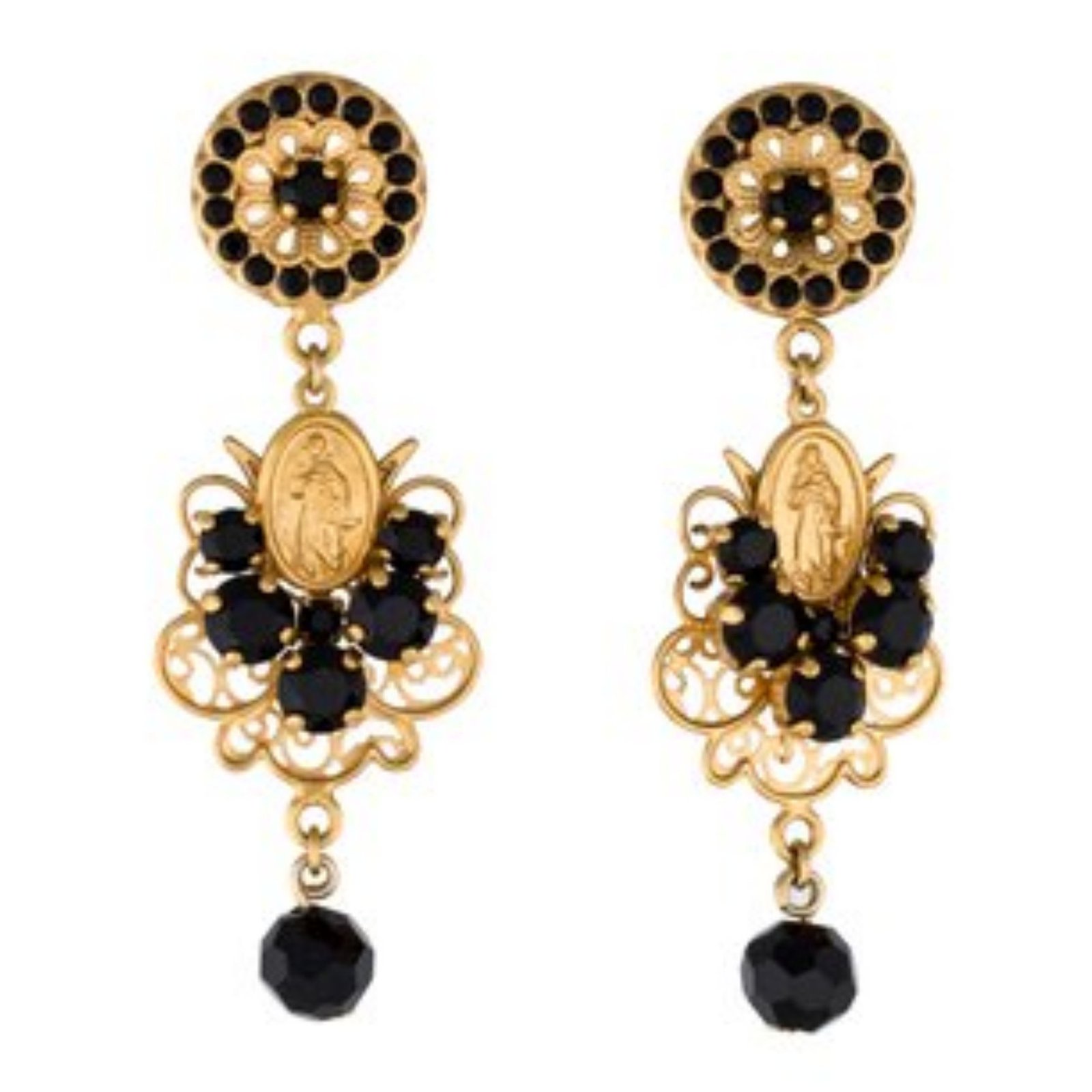Dolce Gabbana Earrings Other Black Golden Ref 68906 Dolce Gabbana Earrings Other Black Golden Ref 68906