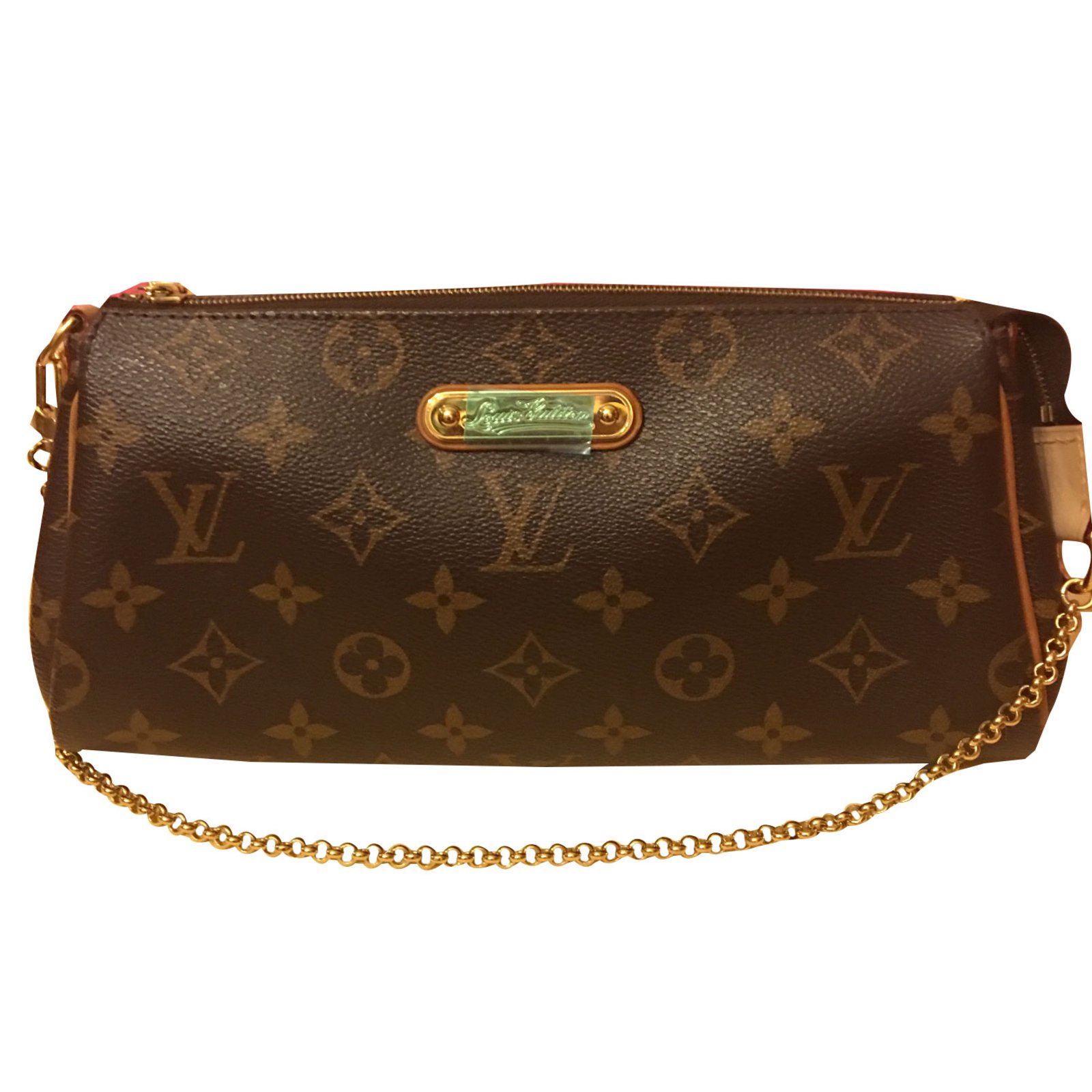 louis vuitton bag with gold plate