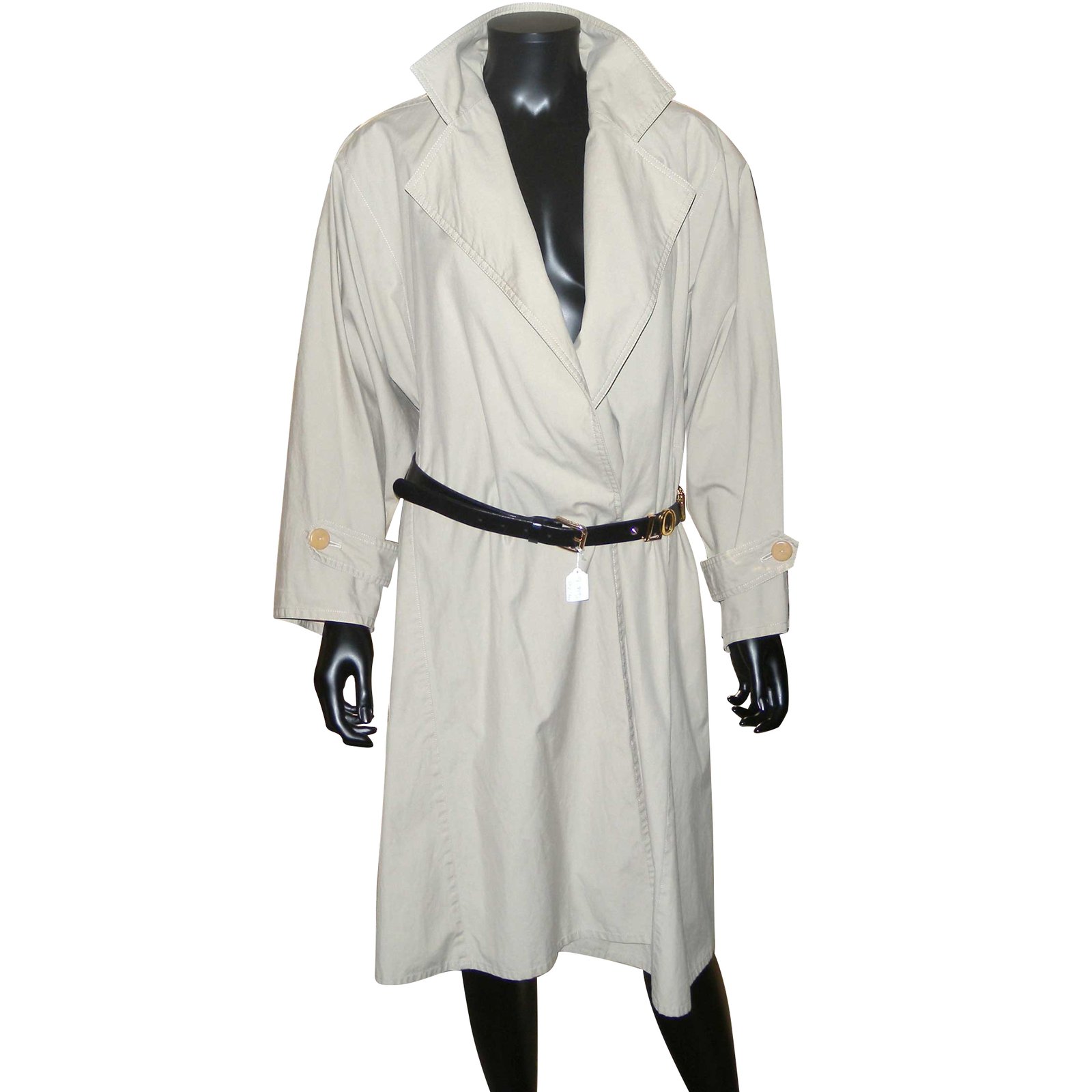 Yves Saint Laurent Trench coats Beige Cotton ref.69206 - Joli Closet