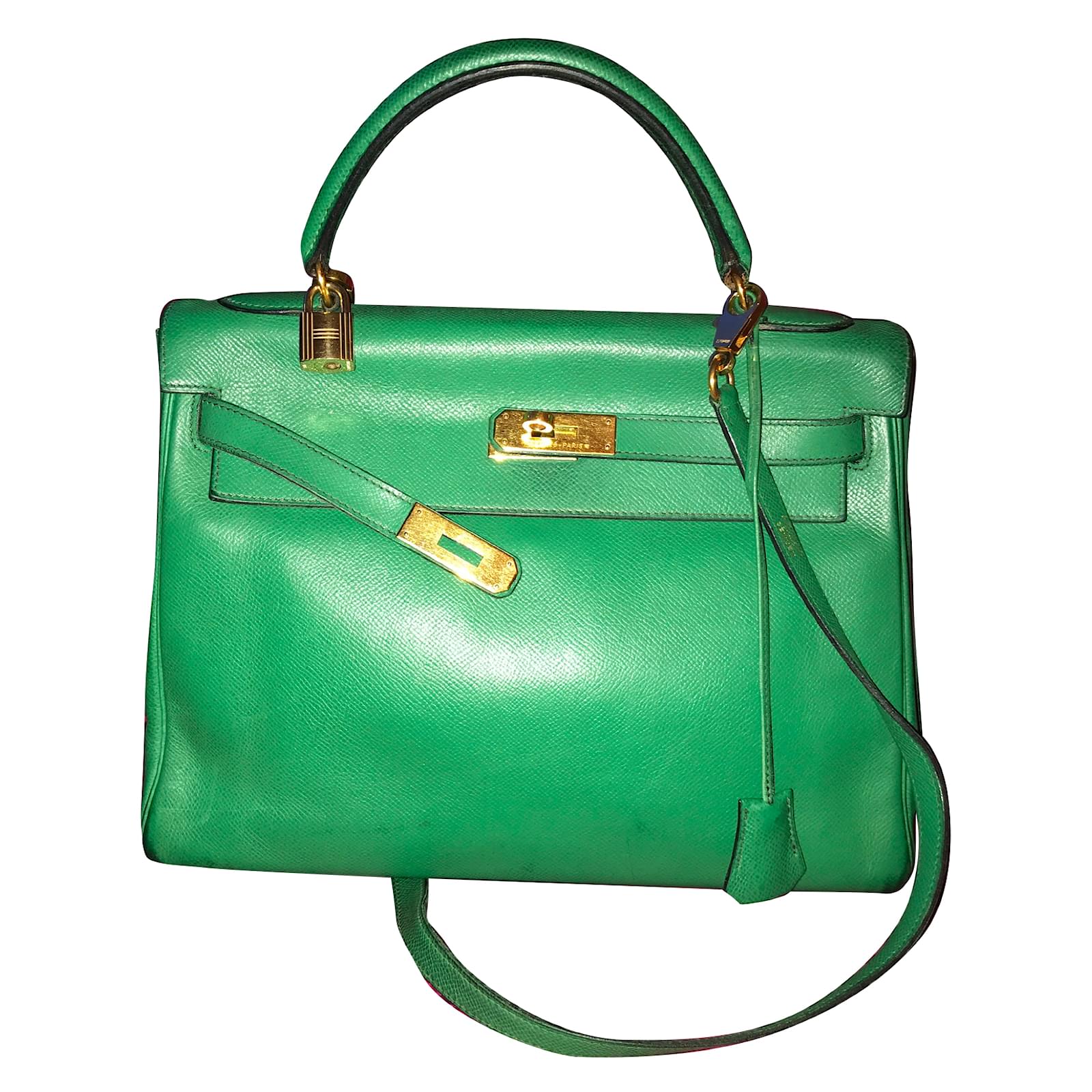 Hermès Kelly Green Leather ref.69285 Joli Closet