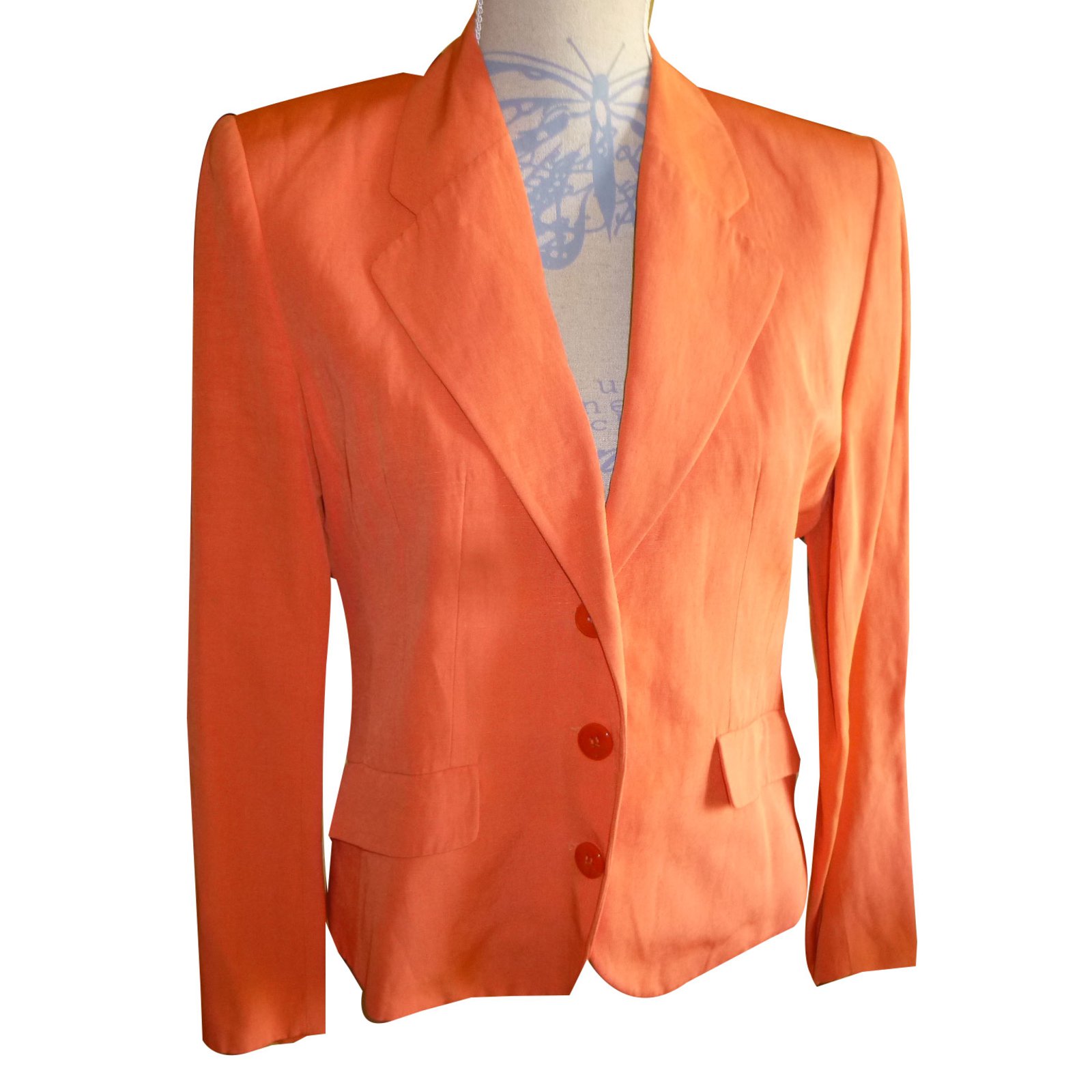 orange silk jacket