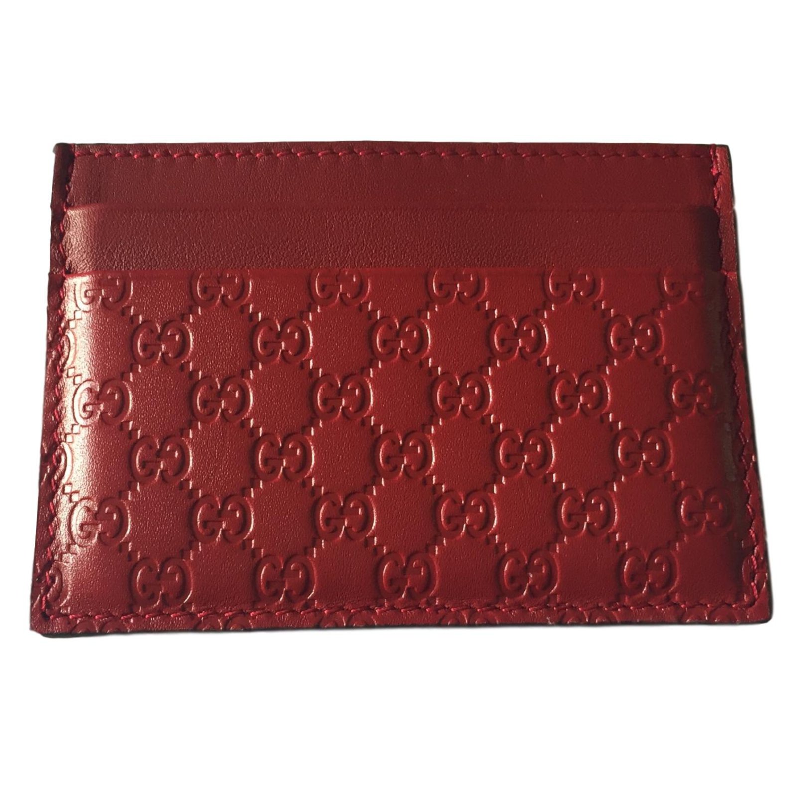 Gucci Cardholder Red Leather - Joli Closet