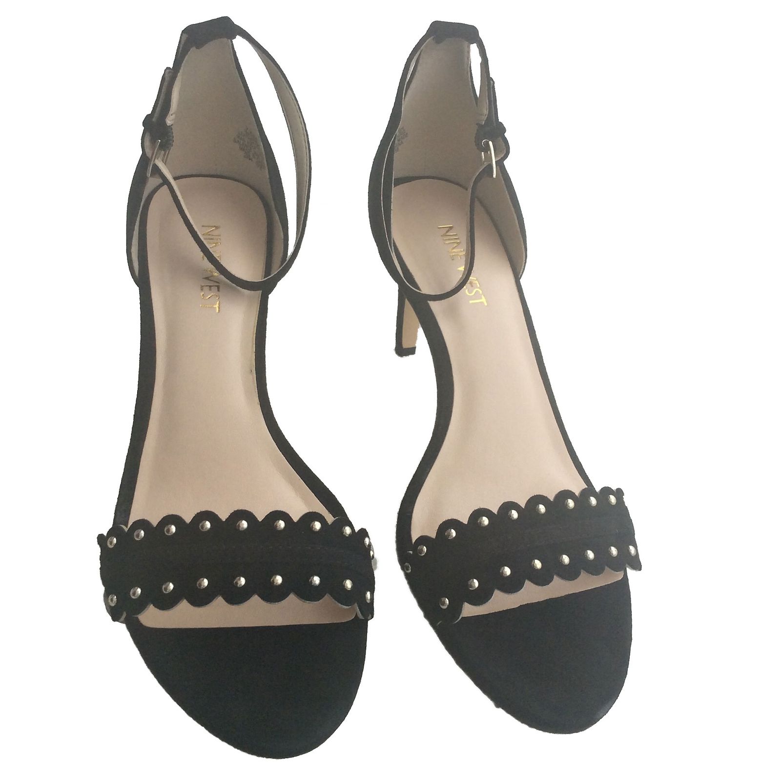 Escarpins Nine West Beige à Bride Cheville – Taille US 5 (EUR 36), Talon Bas Bloc, Occasion