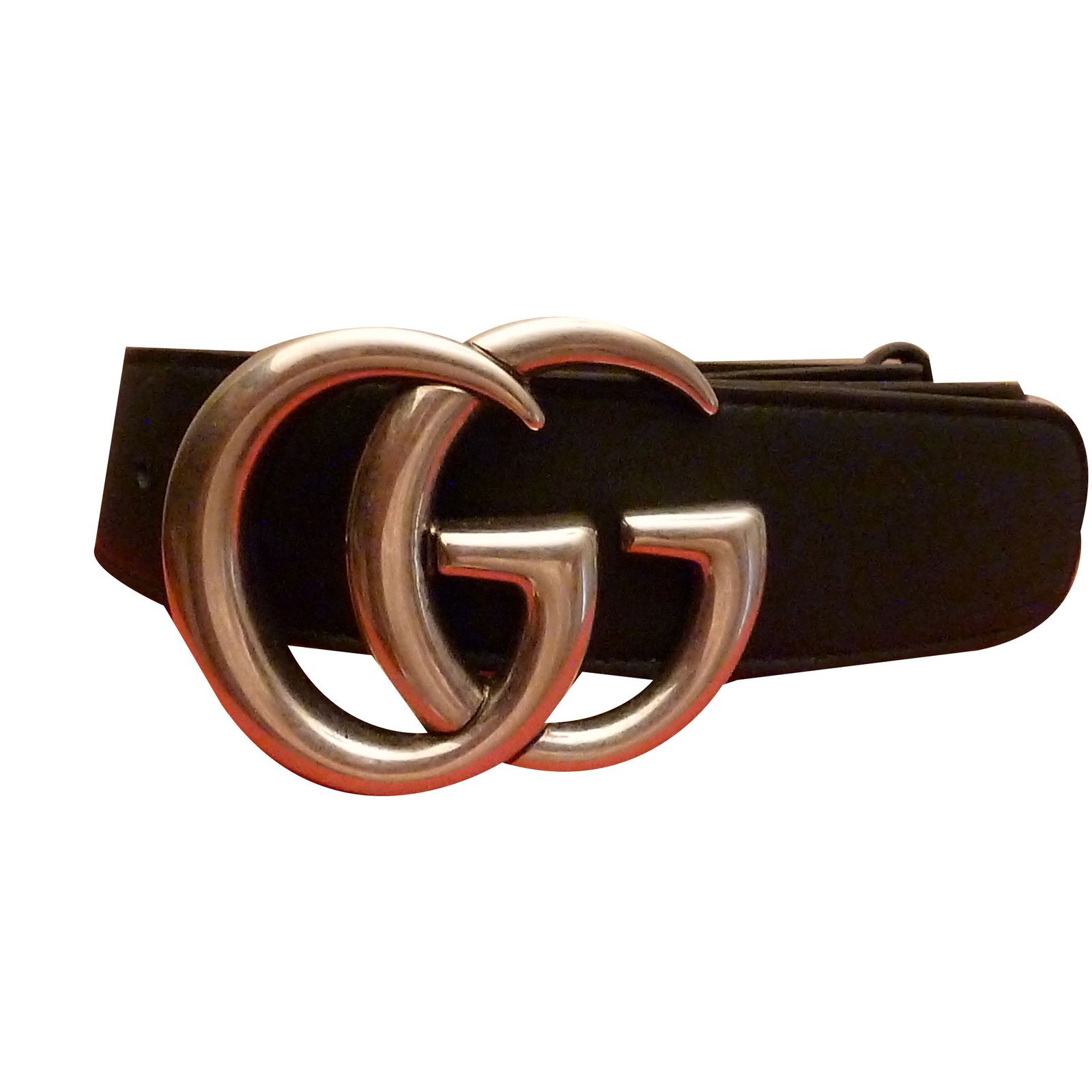 Gucci Brown Leather Double G Buckle Belt 80CM Gucci