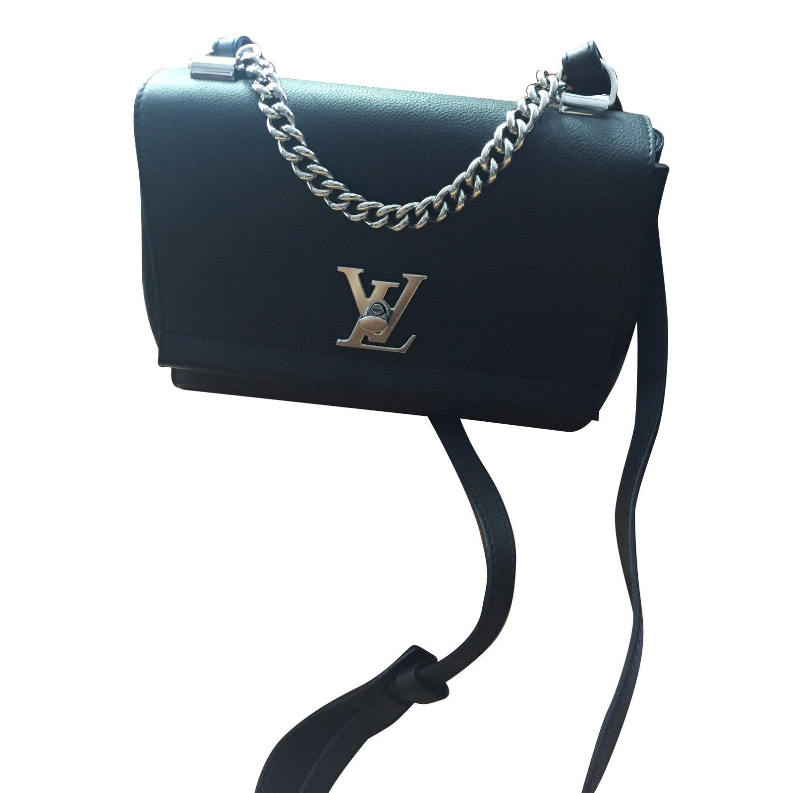 Black Louis Vuitton LockMe II BB Satchel
