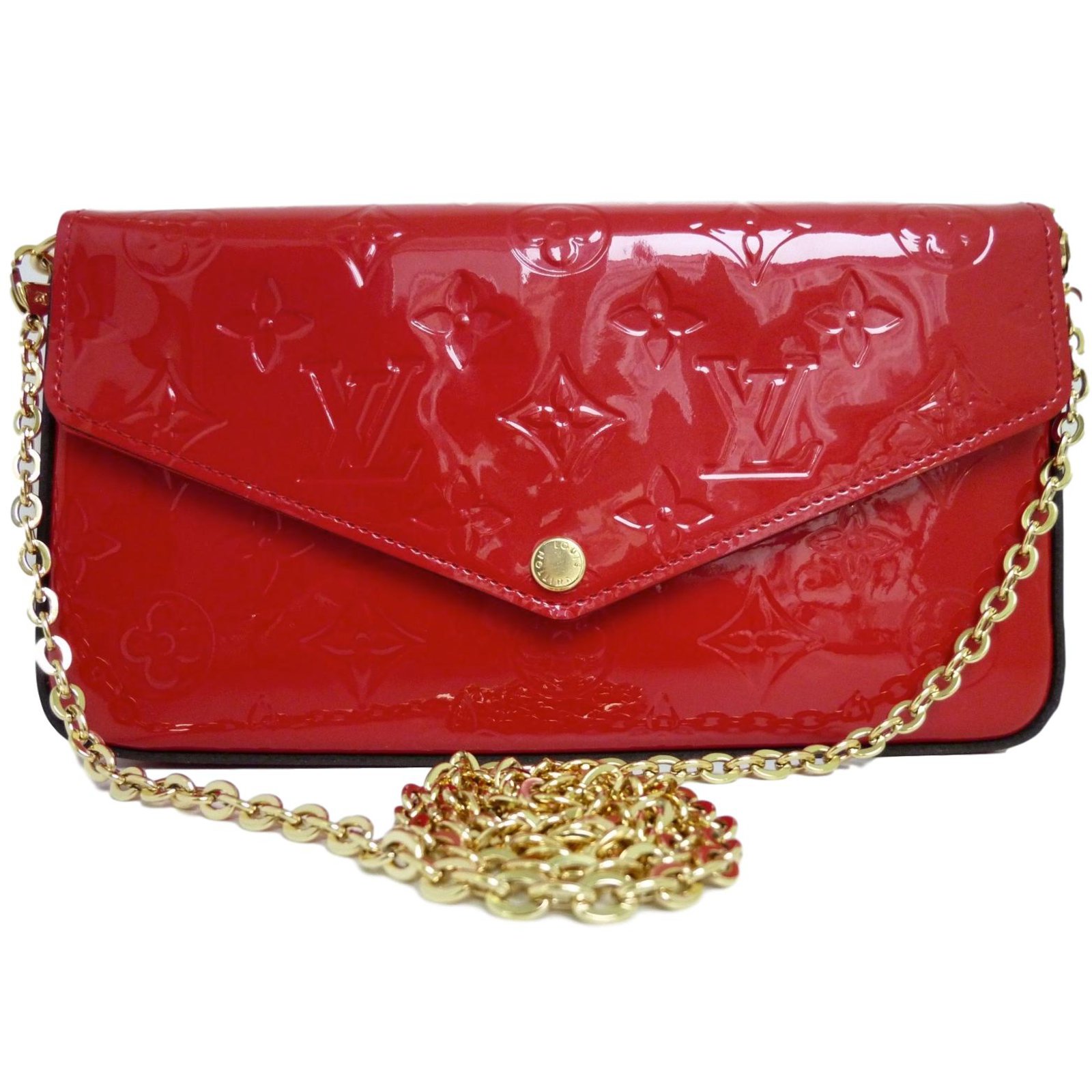Louis Vuitton Félicie Clutch bag Red Patent leather ref.71273 - Joli Closet