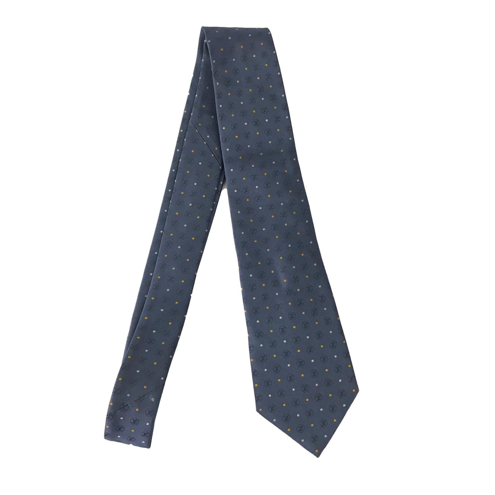 Louis Vuitton Tie Blue Silk ref.71305 - Joli Closet
