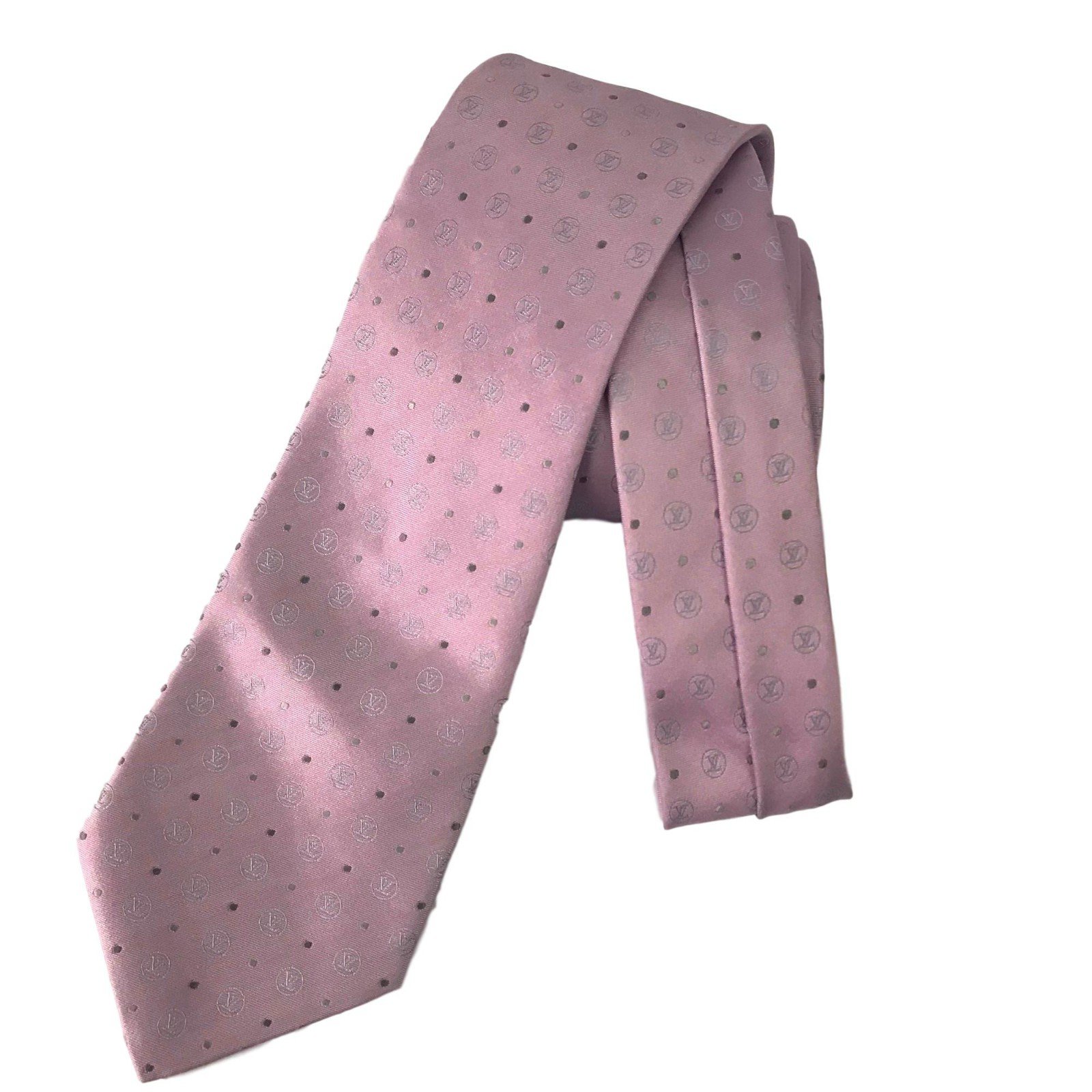Louis Vuitton Tie Pink Silk ref.71306 - Joli Closet