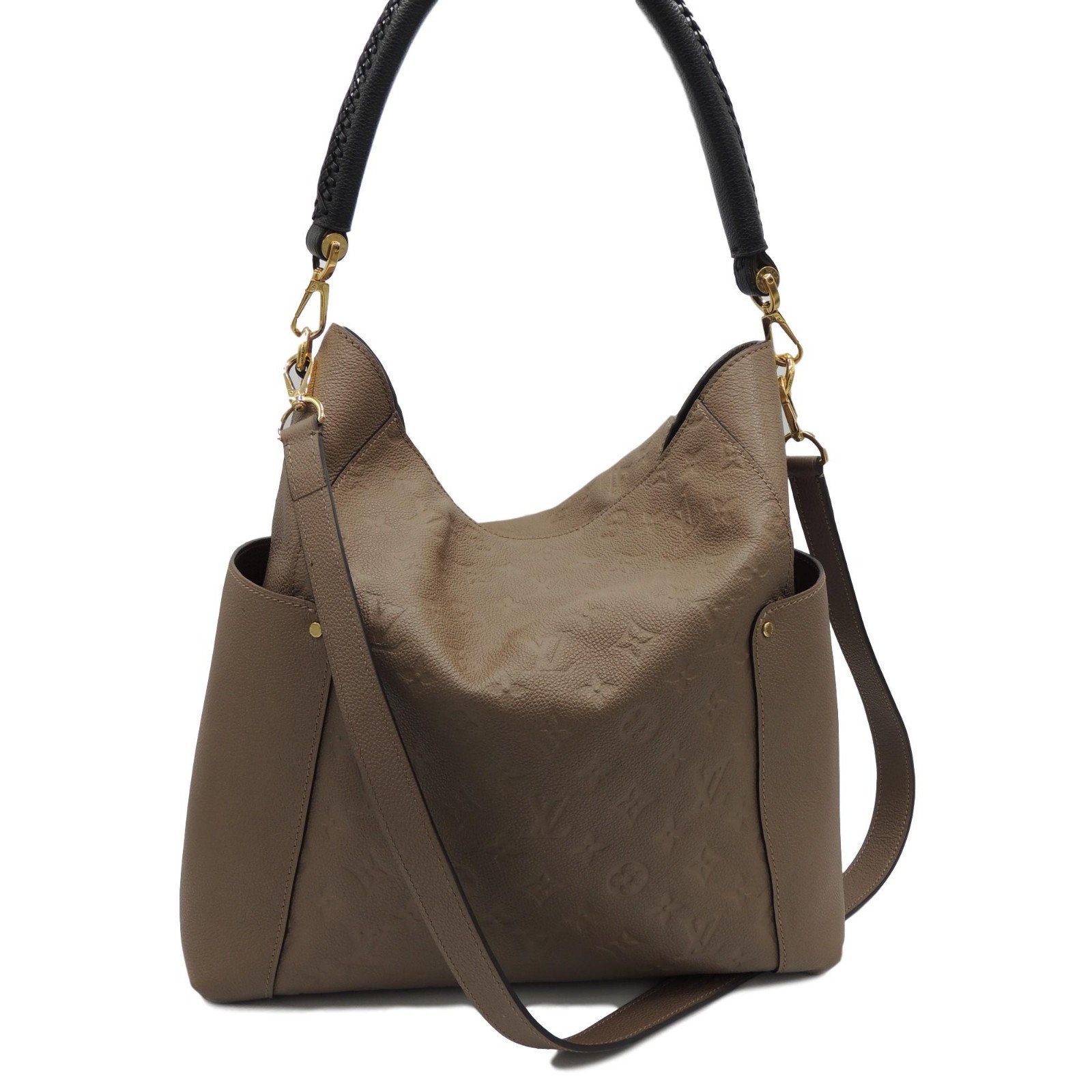 Louis Vuitton Brown Taupe Monogram Embossed Bag