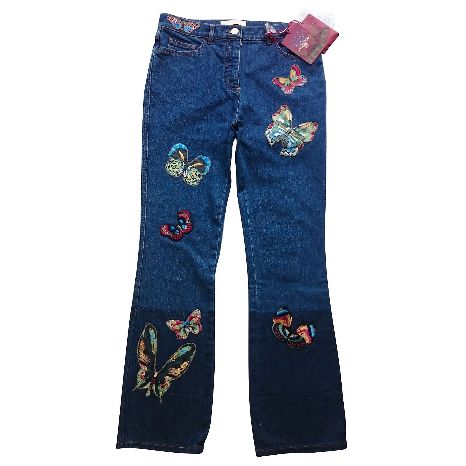 Valentino Blue Cotton Jeans Denim