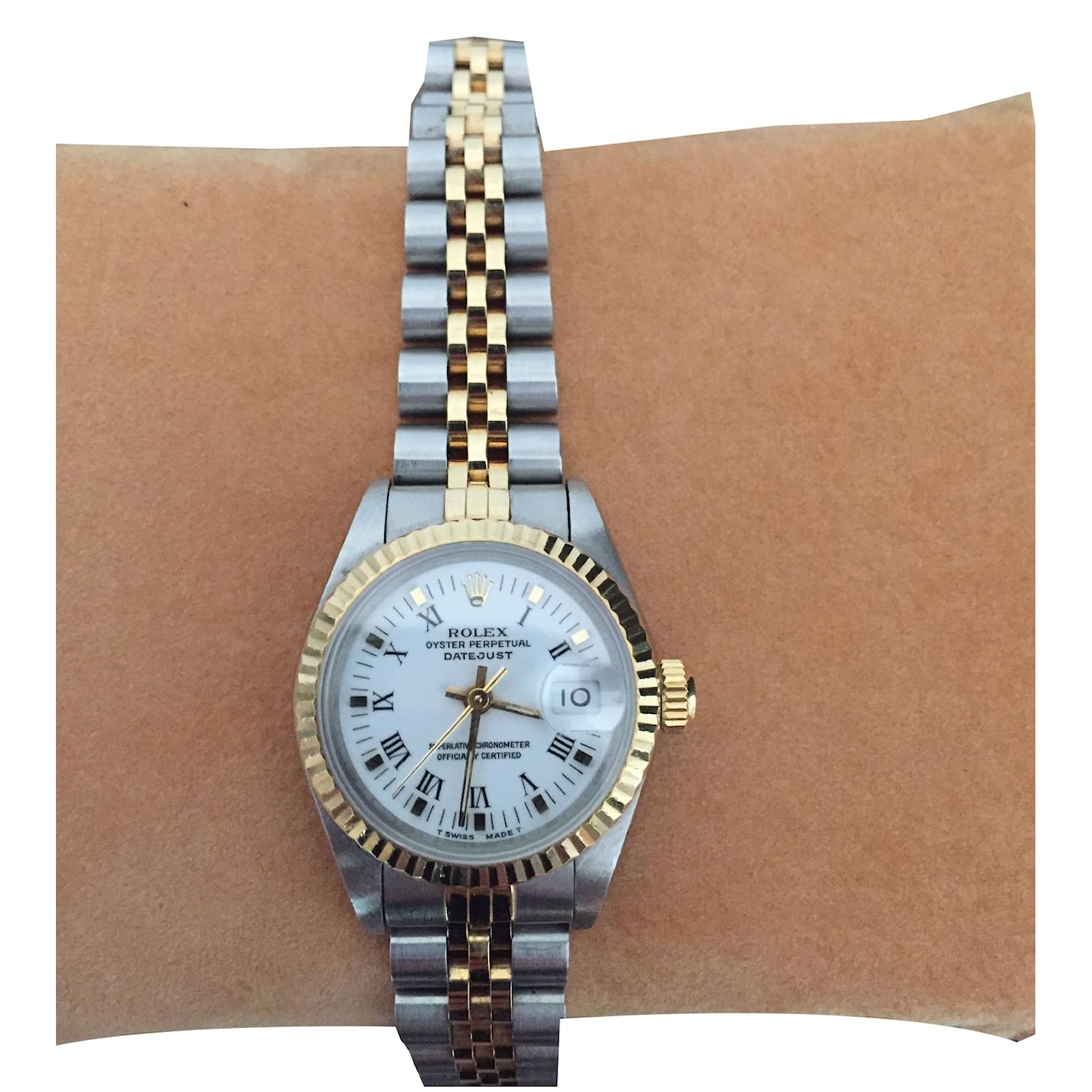 rolex oyster perpetual dourado