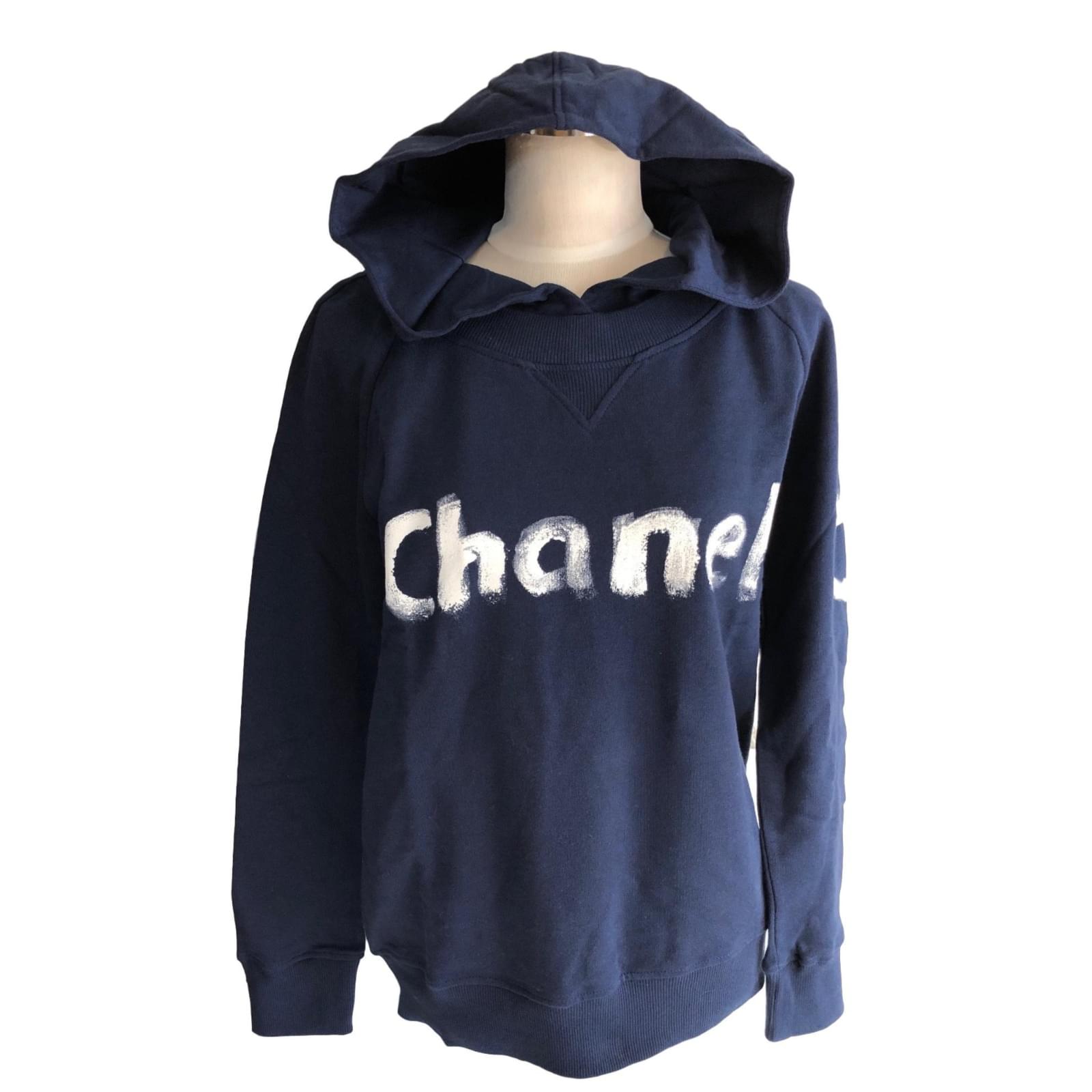 Chanel Sweatshirt Navy blue Cotton ref 