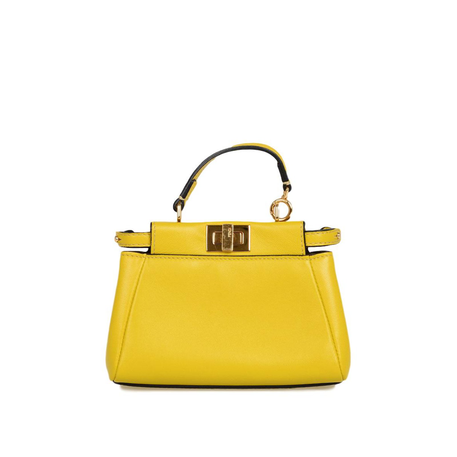 Fendi peekaboo Mini Yellow Leather ref.71760 - Joli Closet