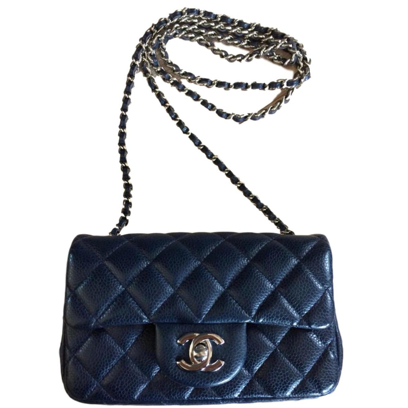 Chanel Large CC Shopping Tote Bag 38 cm Blue Navy blue Denim ref.332316 - Joli  Closet