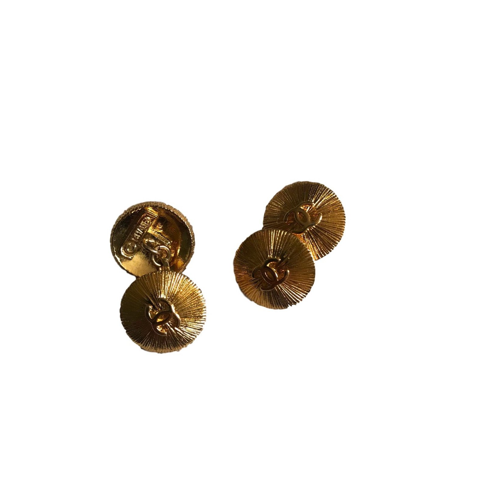 Chanel Cufflinks Golden Metal ref.71987 - Joli Closet