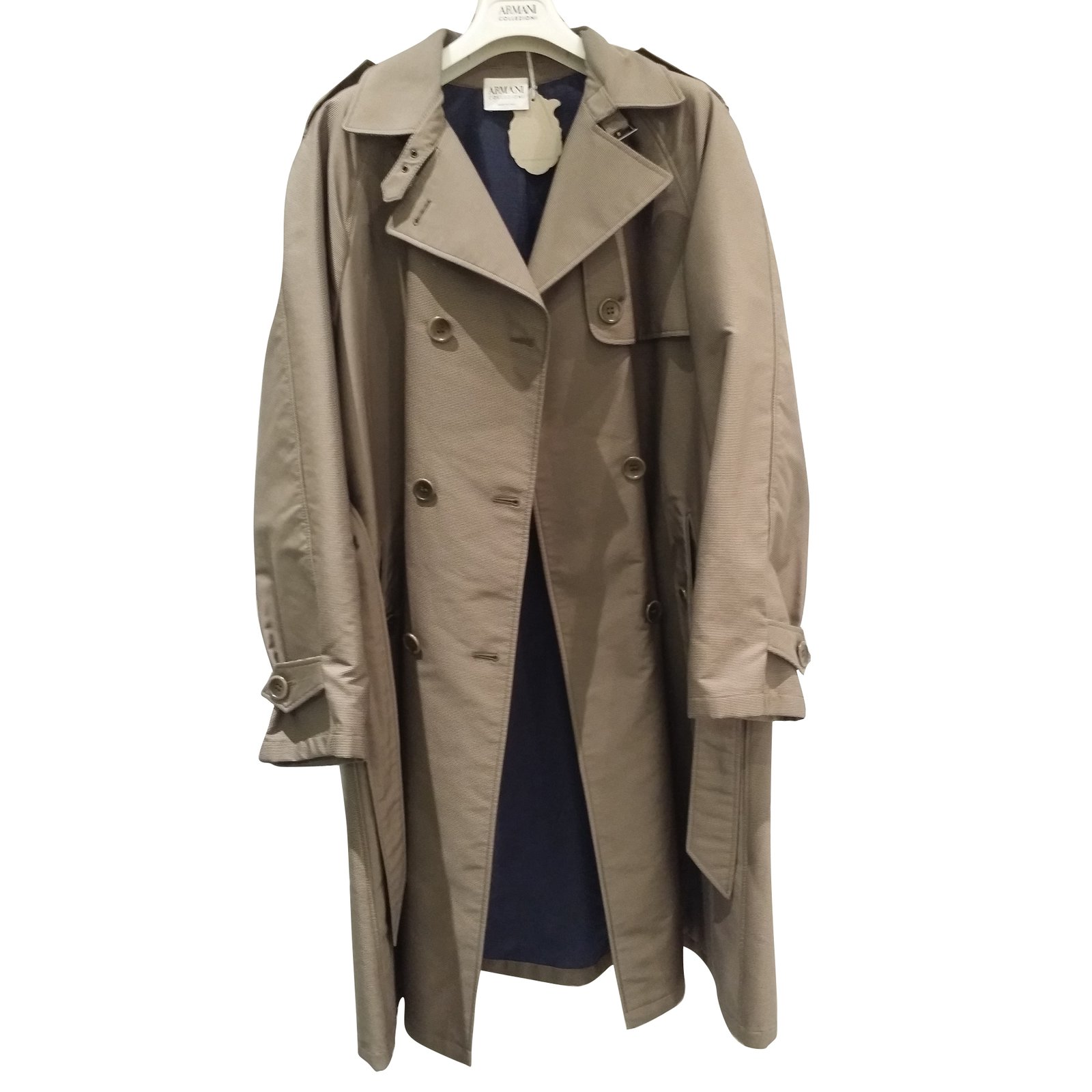 Armani Coats, Outerwear Taupe Polyamide ref.72080 - Joli Closet