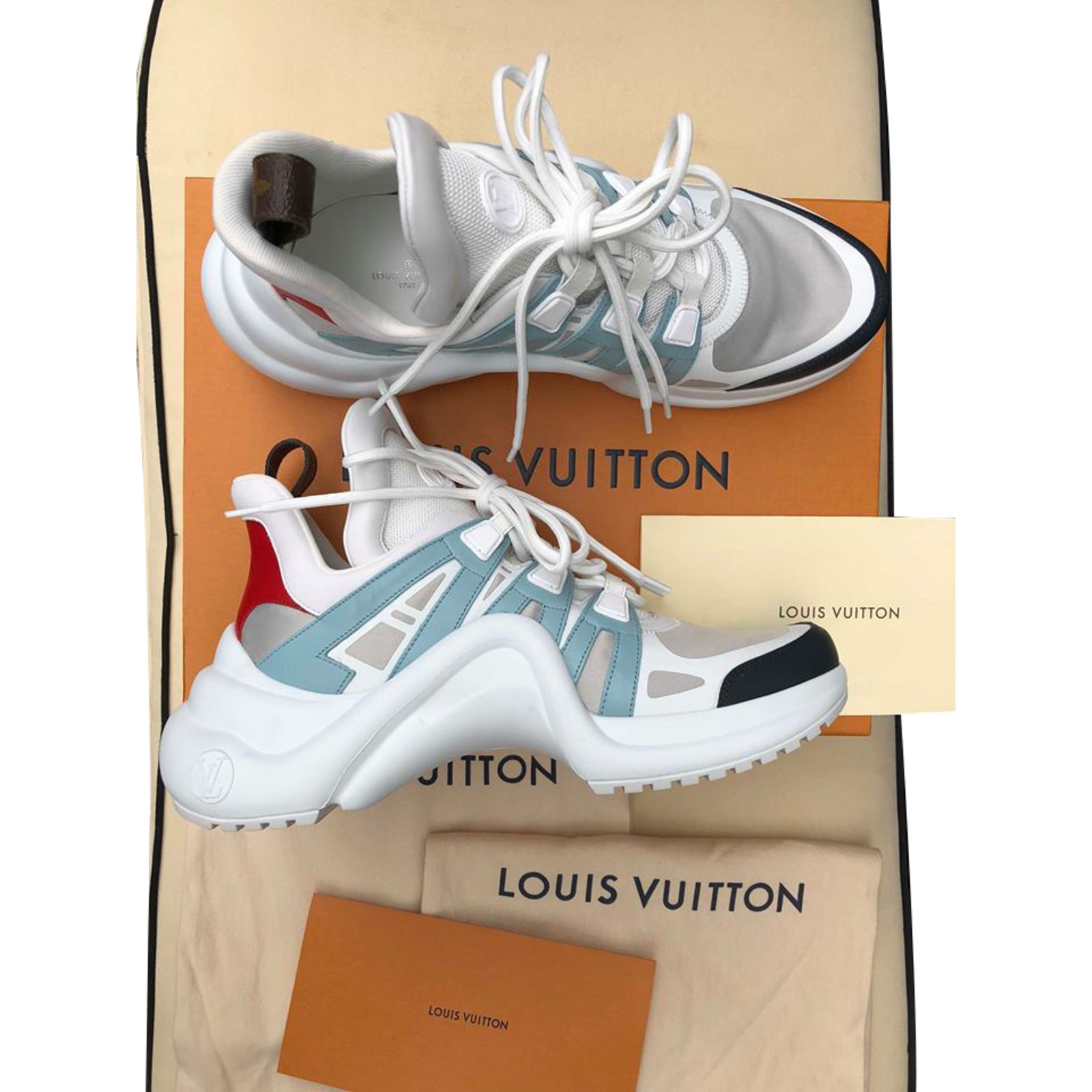 Louis Vuitton, Shoes, Brand New Never Worn Louis Vuitton Pink White Boombox  Sneaker Boot In Size 4