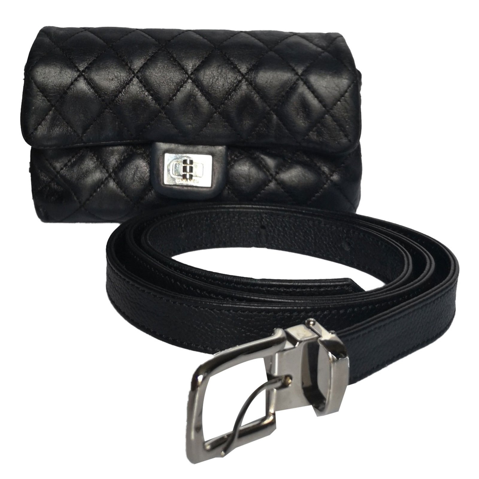 Chanel 2018 Interlocking CC Logo Belt - Black Belts, Accessories -  CHA902600