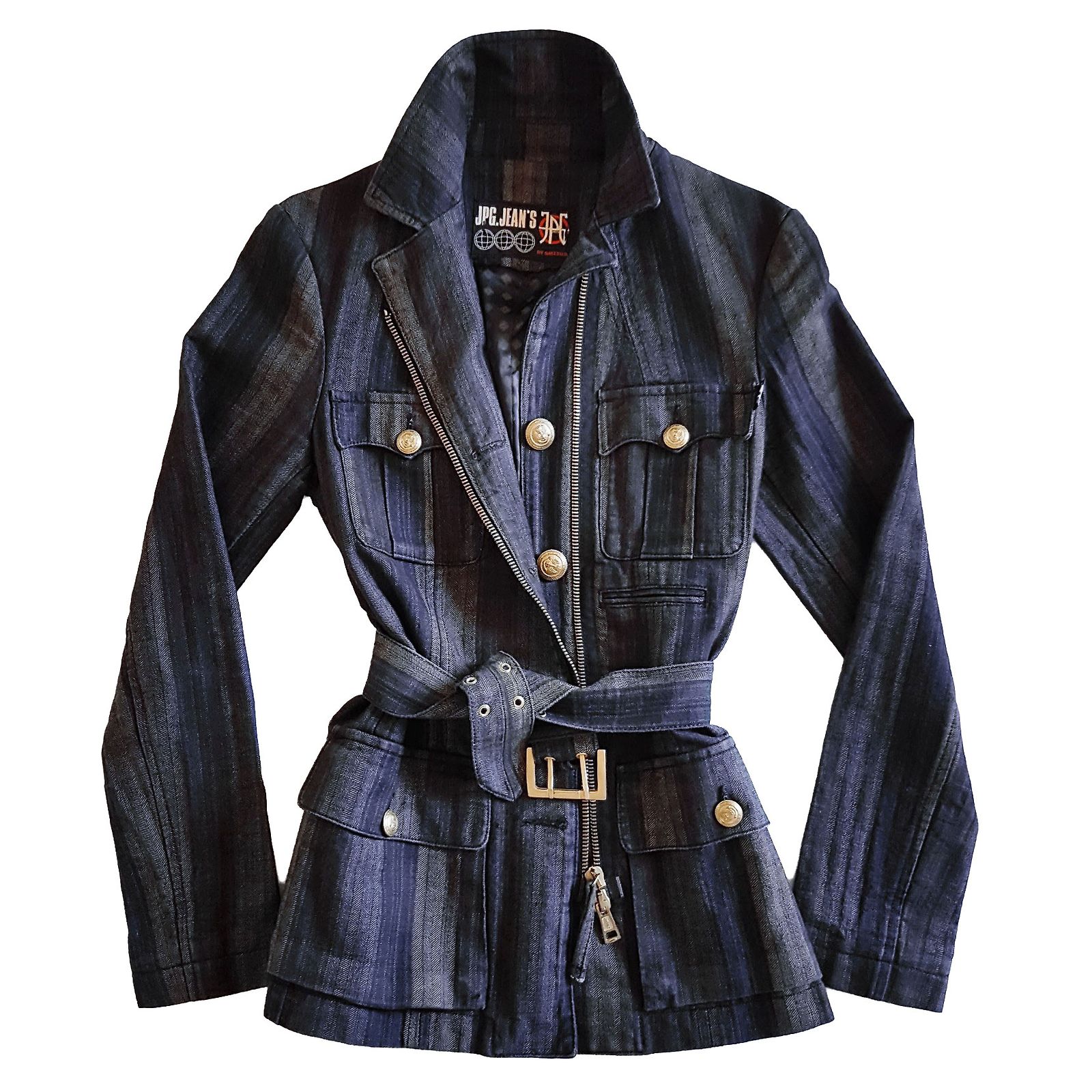 Veste Graffiti Jean Paul Gaultier Haute Jeanerie - Coton Blanc Années 90 - Taille 42 - Occasion