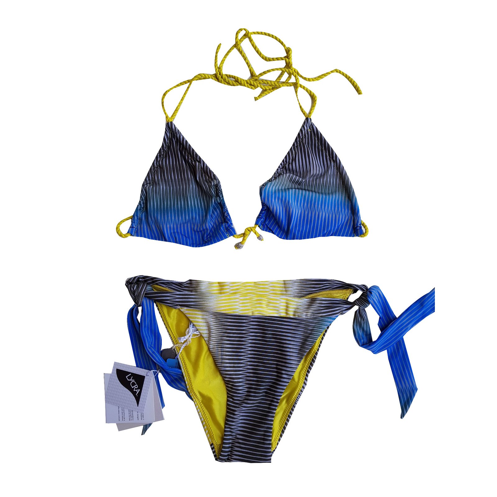 La Perla Swimwear Blue Yellow Polyamide ref.72638 - Joli Closet