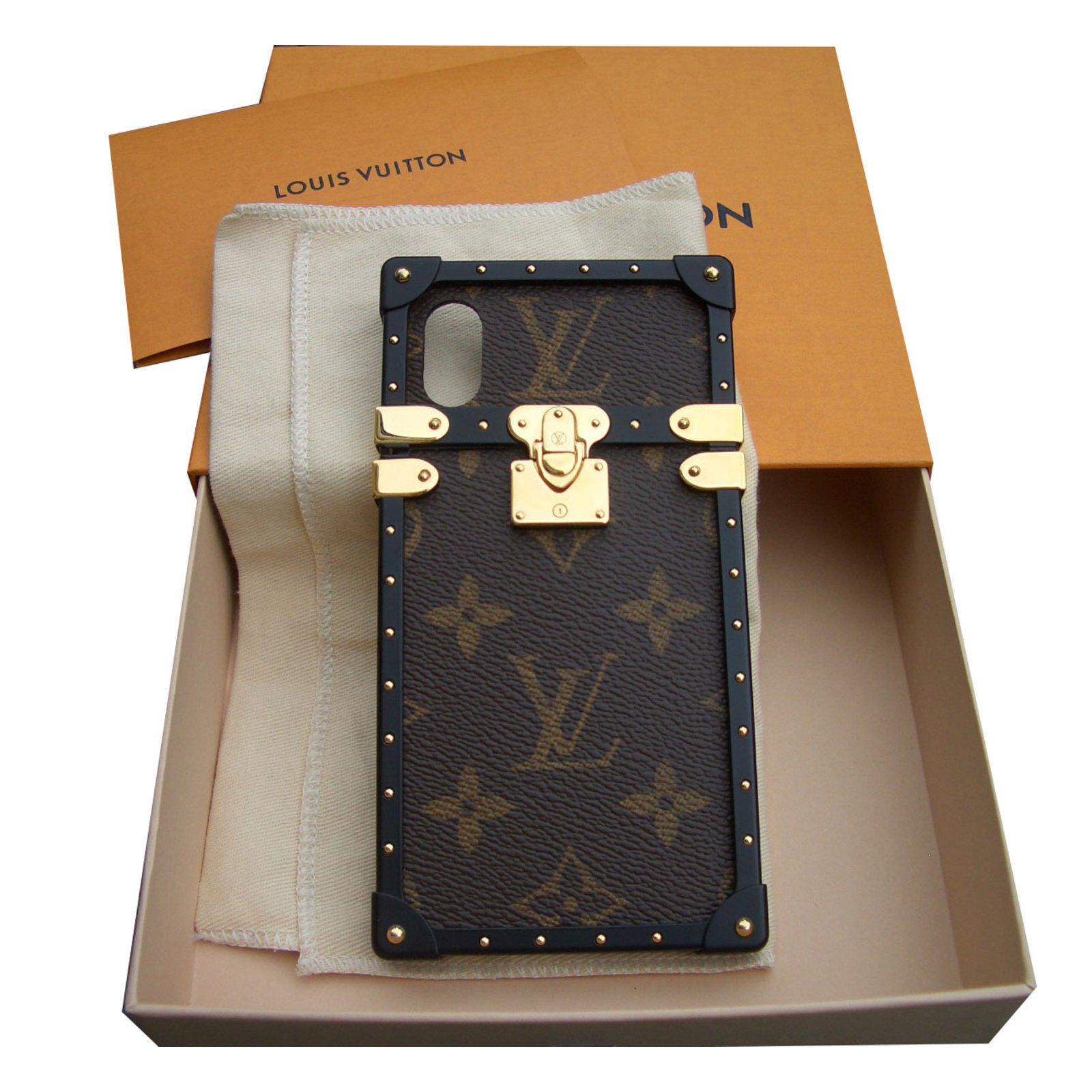 Louis Vuitton eye trunk Brown Leather ref.72684 - Joli Closet