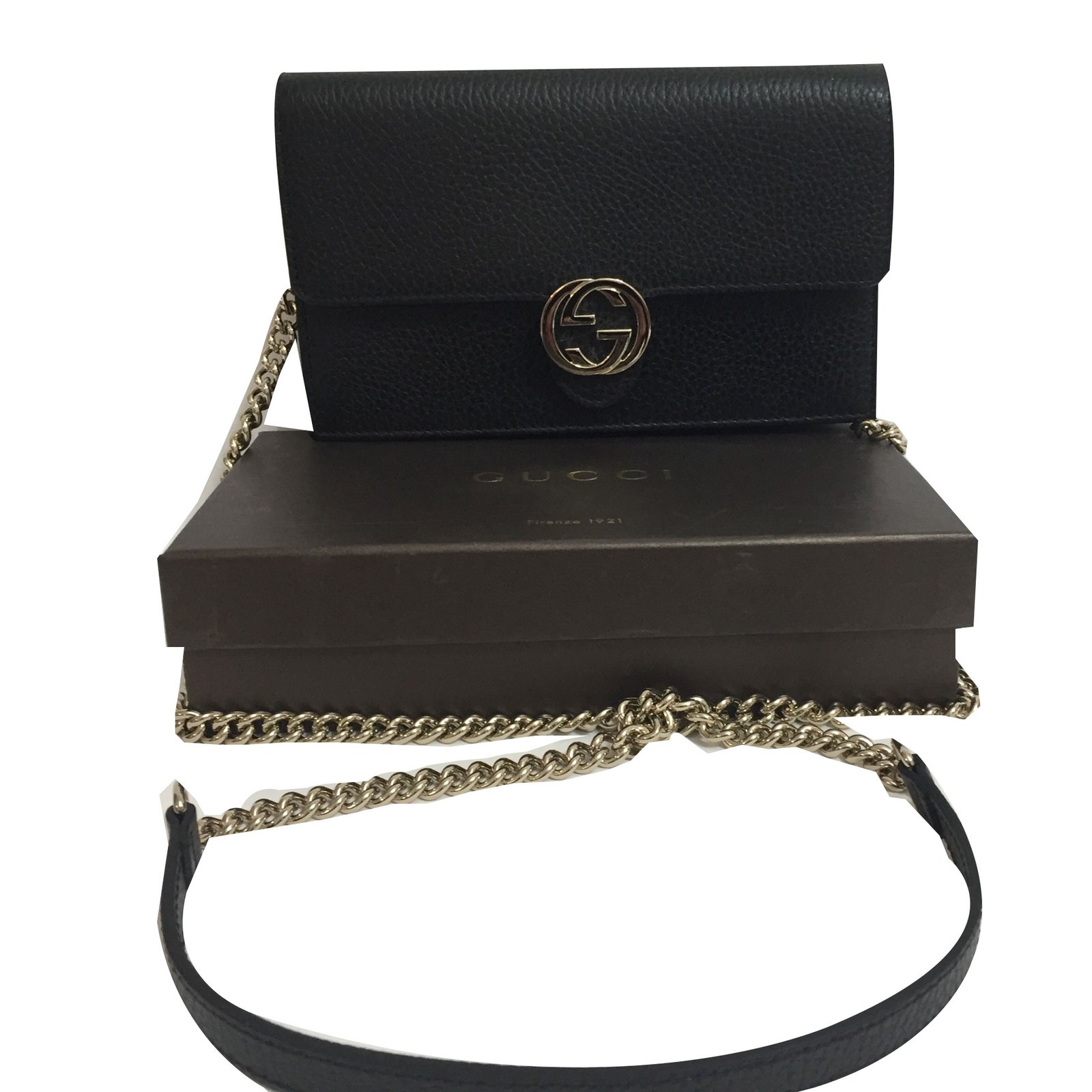 gucci wallet on chain black