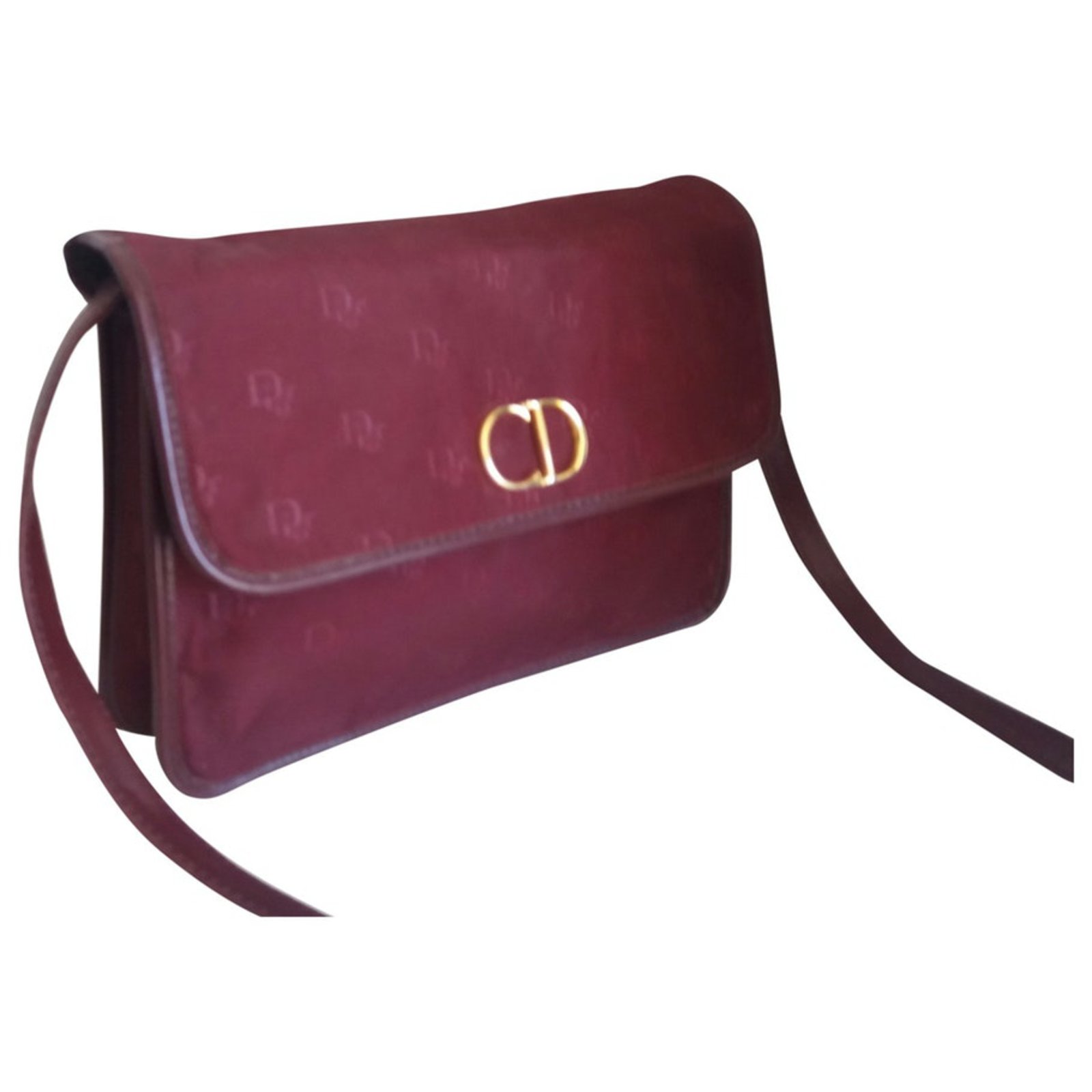 Christian Dior Handbags Dark red Cloth ref.73381 - Joli Closet