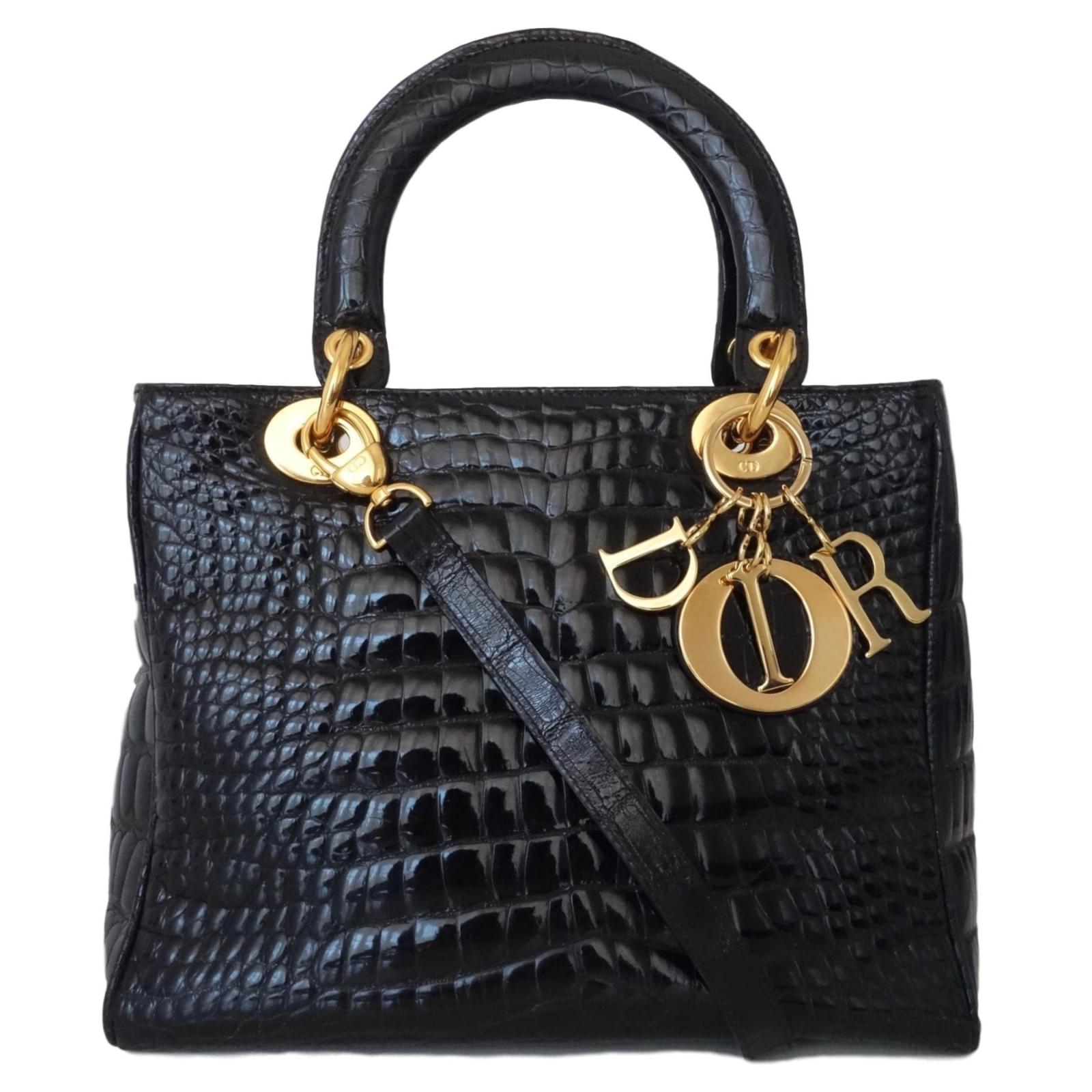LADY DIOR Black Exotic leather ref.JC73665 (Sold) - Joli Closet