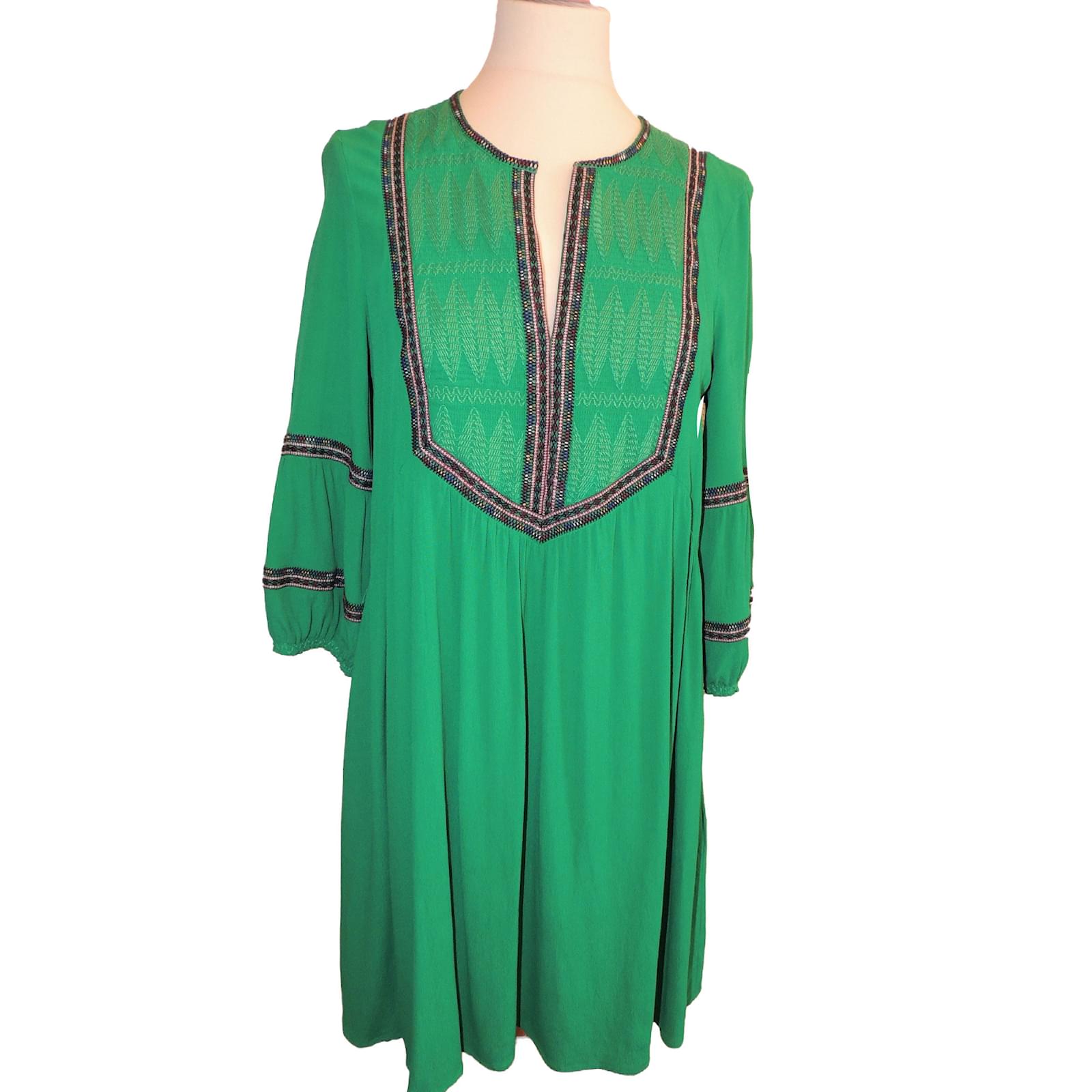 Ba Sh Robe TALE Viscose Vert Ref 73764 Joli Closet