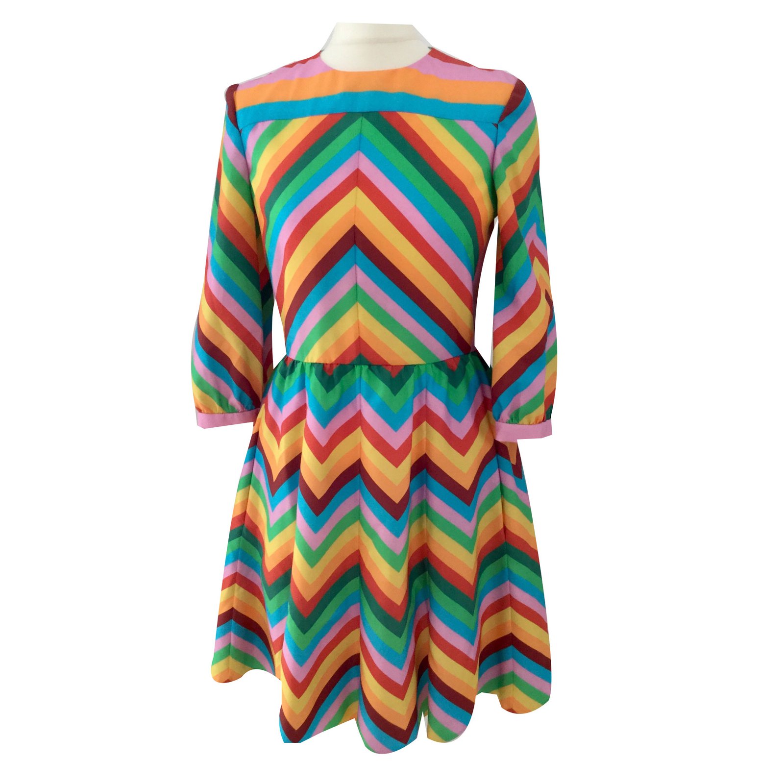 valentino rainbow dress