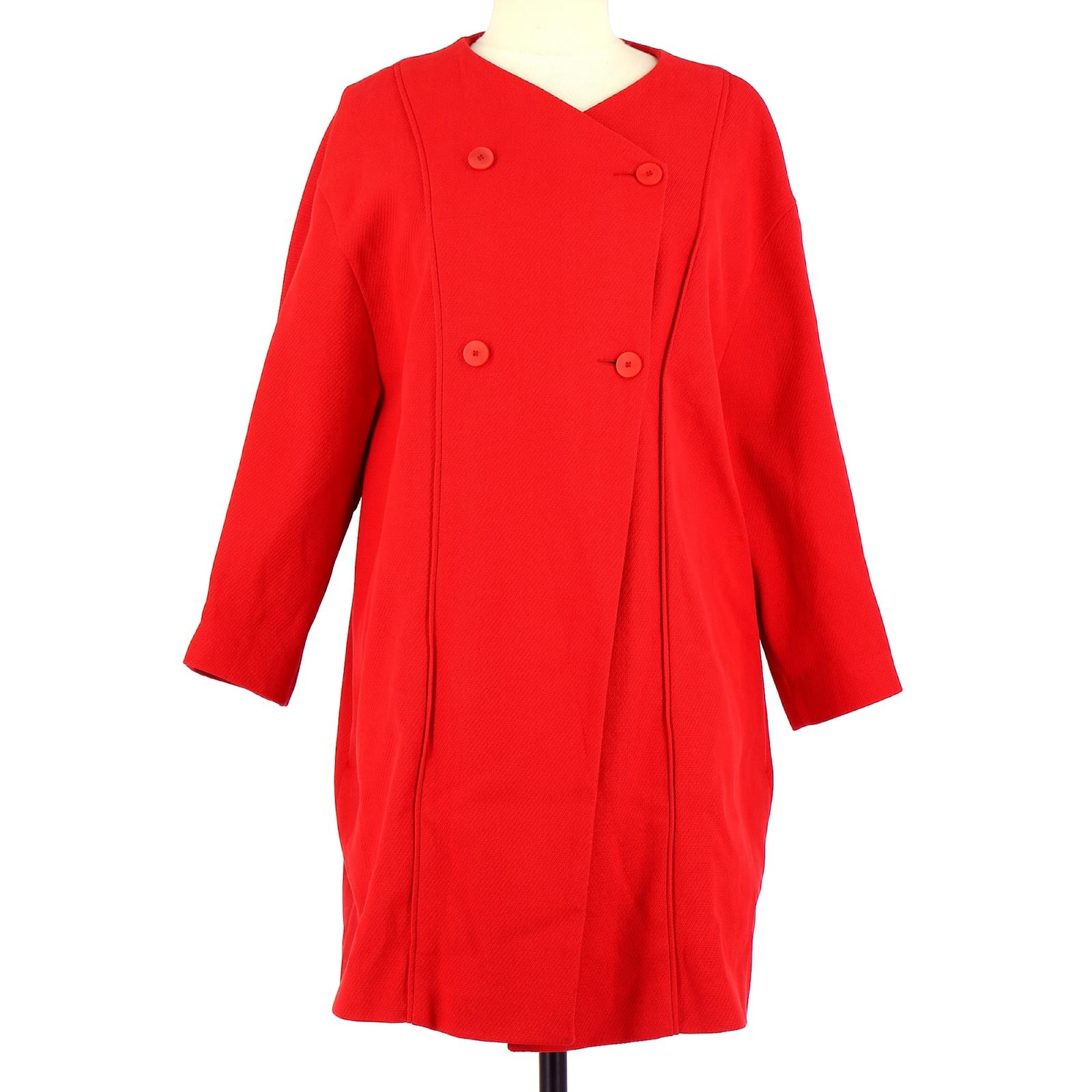 Gerard Darel Coat Red Cotton Joli Closet