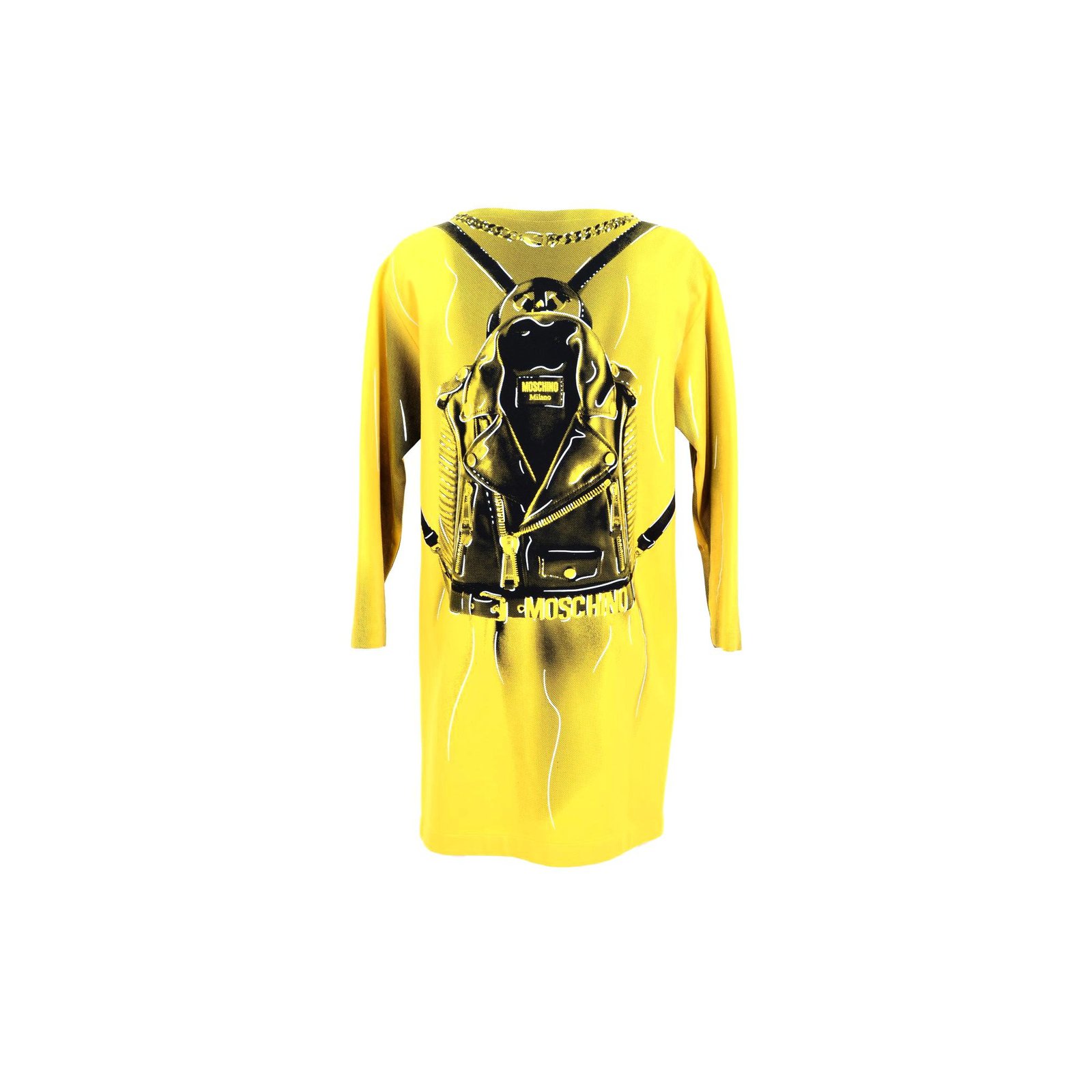 yellow moschino dress