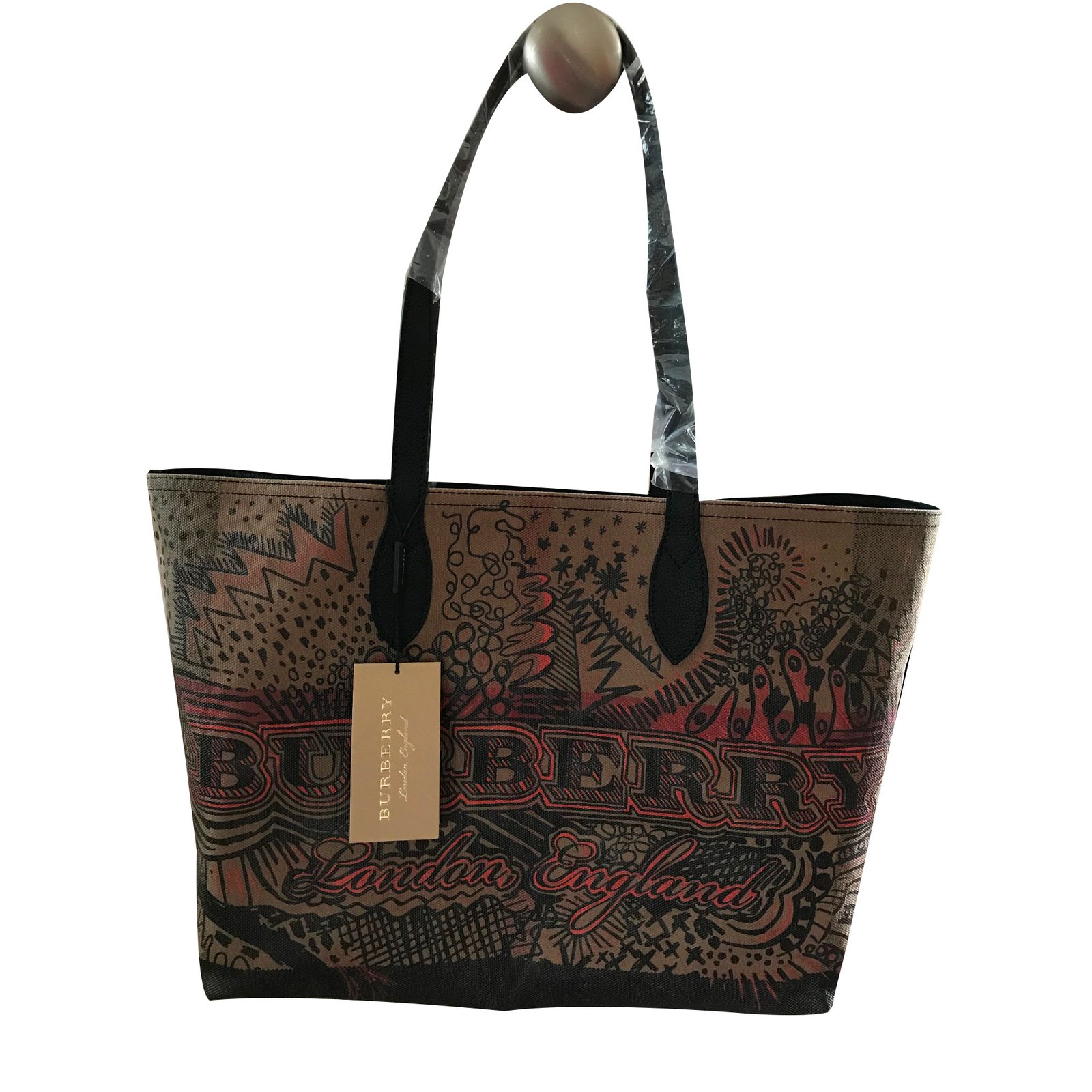 Burberry Reversible Canvas Tote Handbag Handbags Other Dark Brown Burberry Reversible Canvas Tote Handbag Handbags Other Dark Brown Ref 74989
